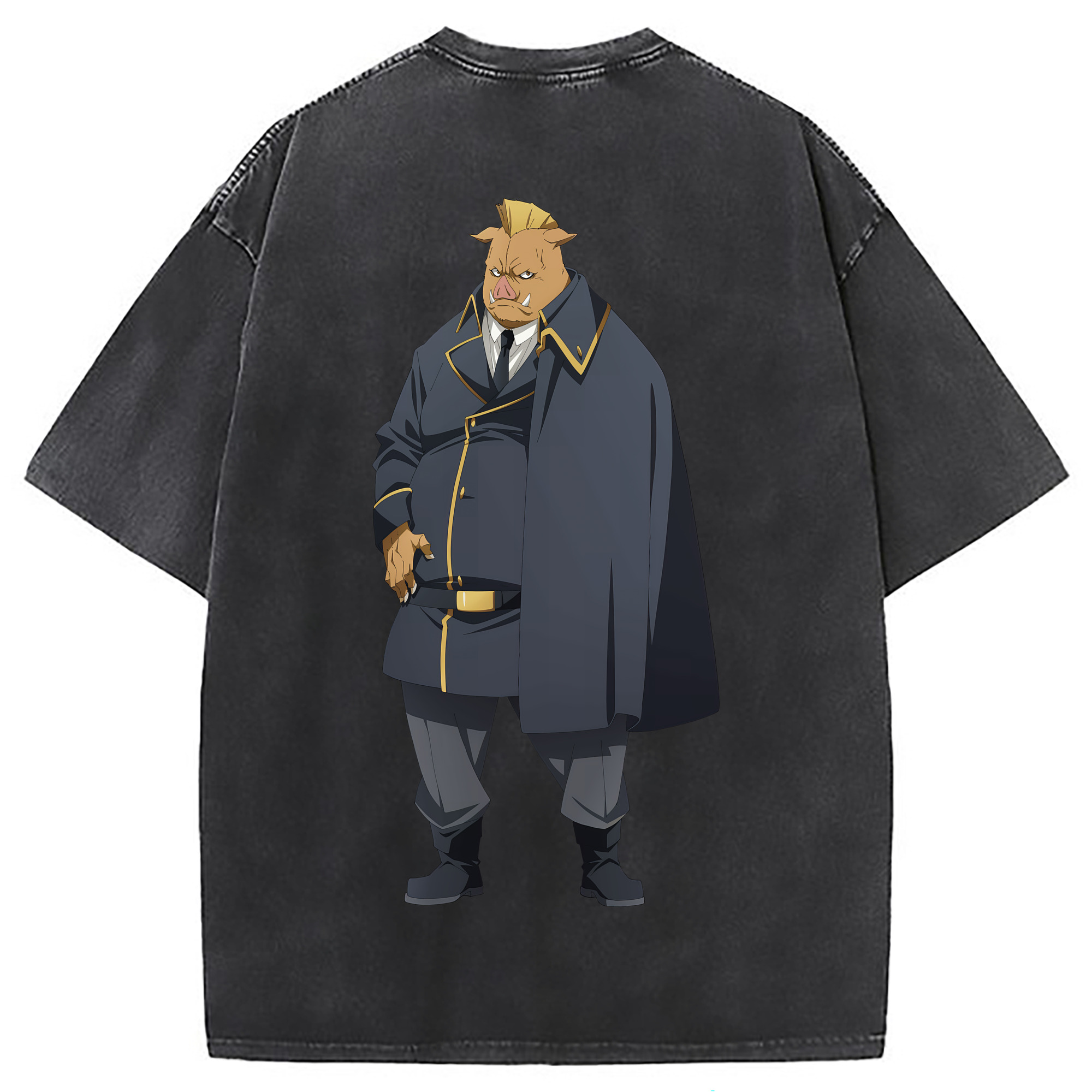 （画像用） 転スラ Regarding Reincarnated to Slime 綿100% ヴィンテージ風 半袖Tシャツ（背面プリント）