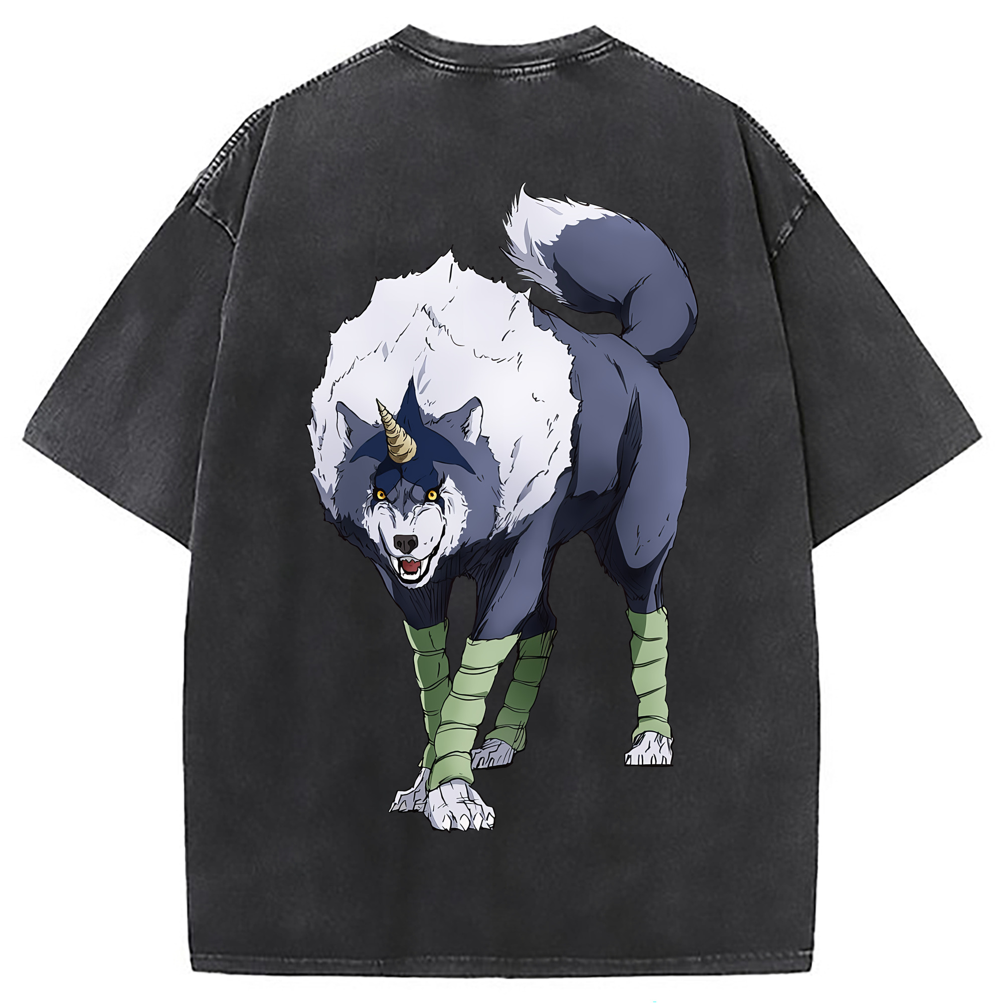 （画像用） 転スラ Regarding Reincarnated to Slime 綿100% ヴィンテージ風 半袖Tシャツ（背面プリント）