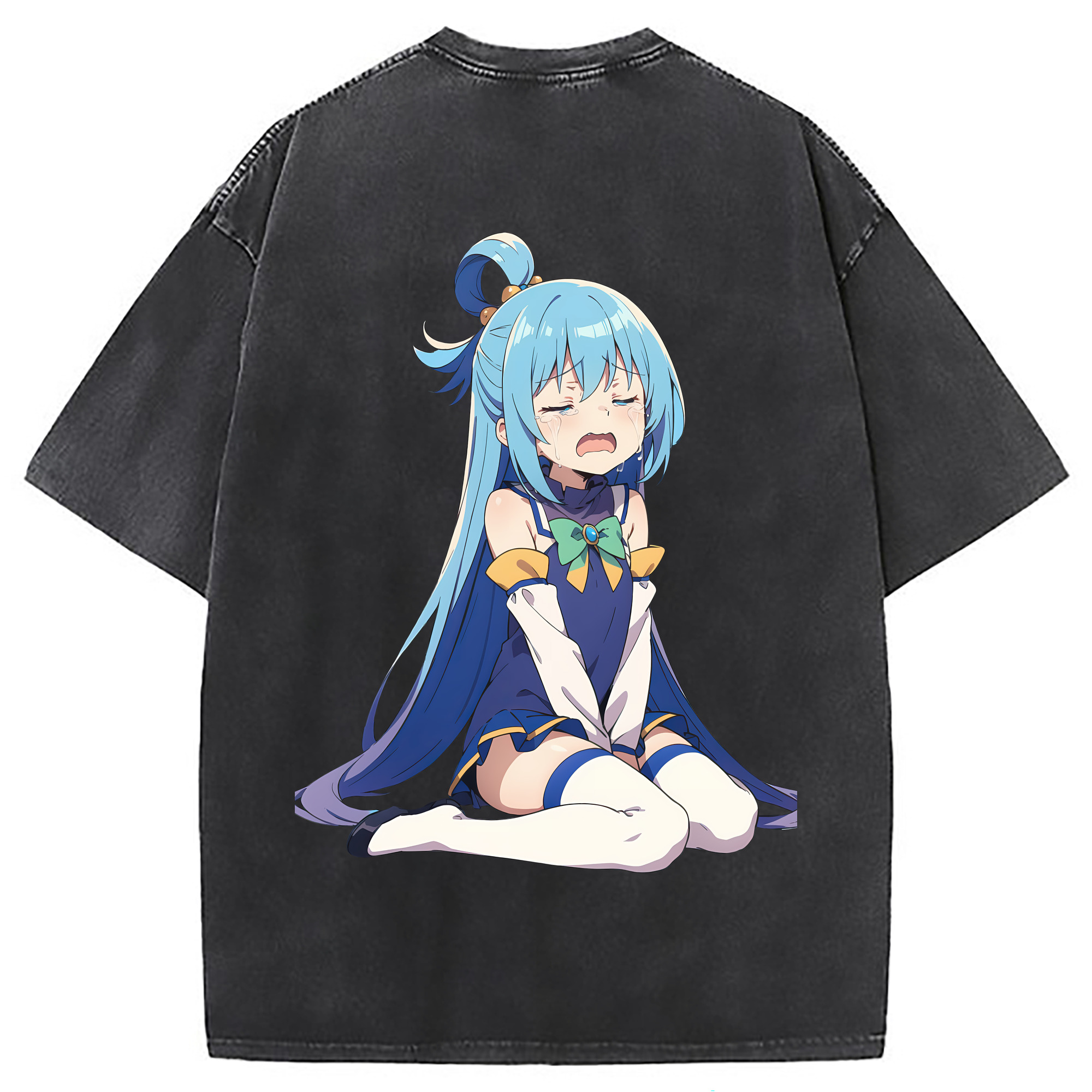 （画像用） 転スラ Regarding Reincarnated to Slime 綿100% ヴィンテージ風 半袖Tシャツ（背面プリント）
