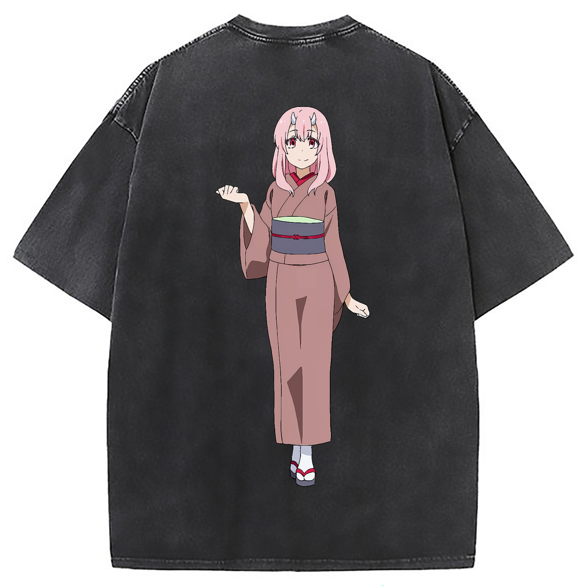 （画像用） 転スラ Regarding Reincarnated to Slime 綿100% ヴィンテージ風 半袖Tシャツ（背面プリント）