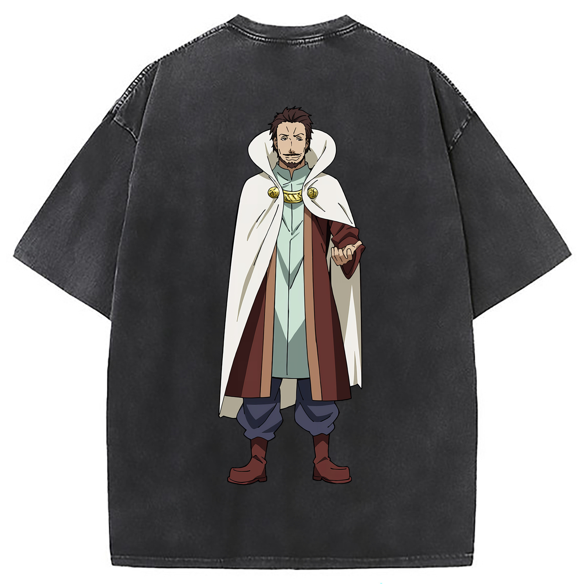 （画像用） 転スラ Regarding Reincarnated to Slime 綿100% ヴィンテージ風 半袖Tシャツ（背面プリント）