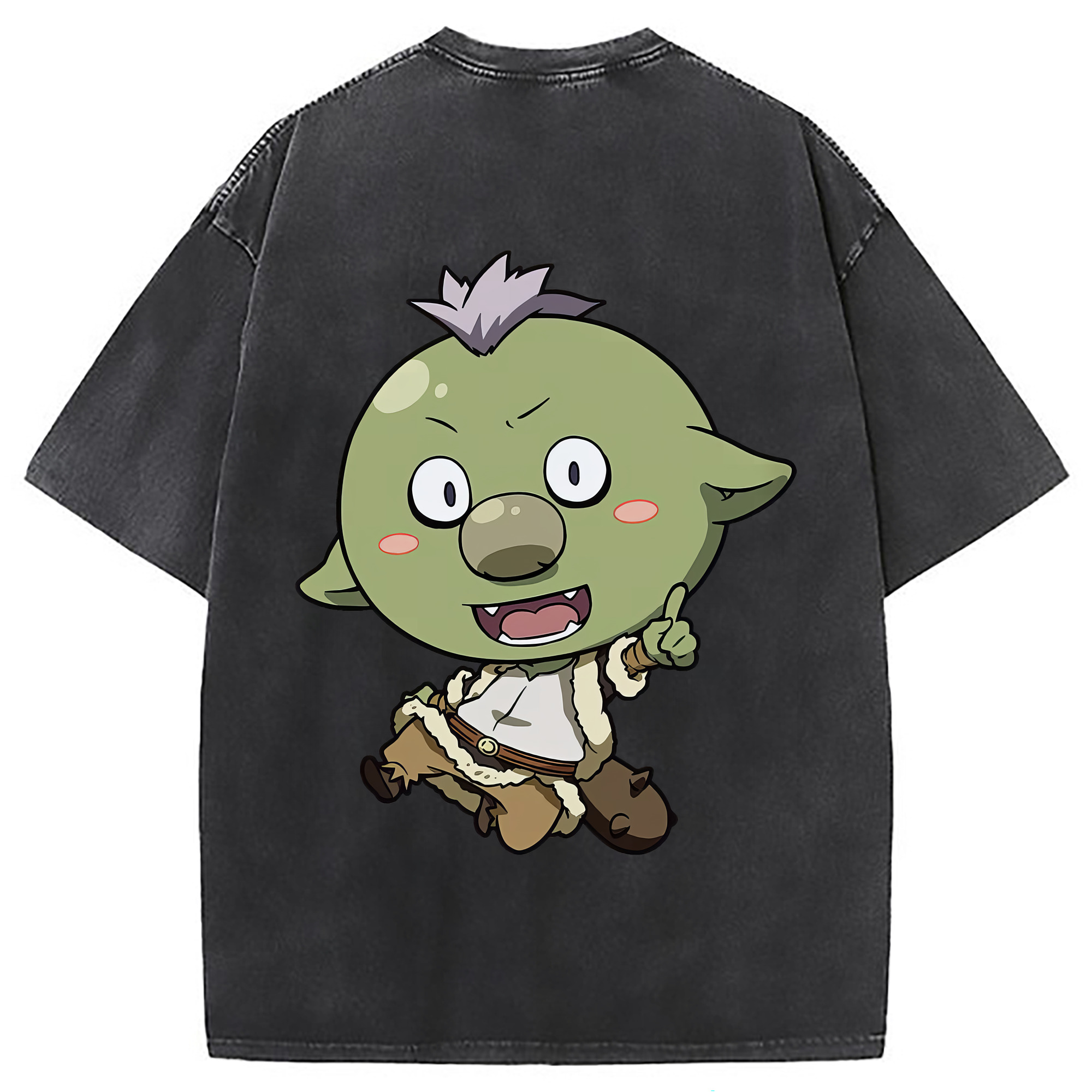 （画像用） 転スラ Regarding Reincarnated to Slime 綿100% ヴィンテージ風 半袖Tシャツ（背面プリント）
