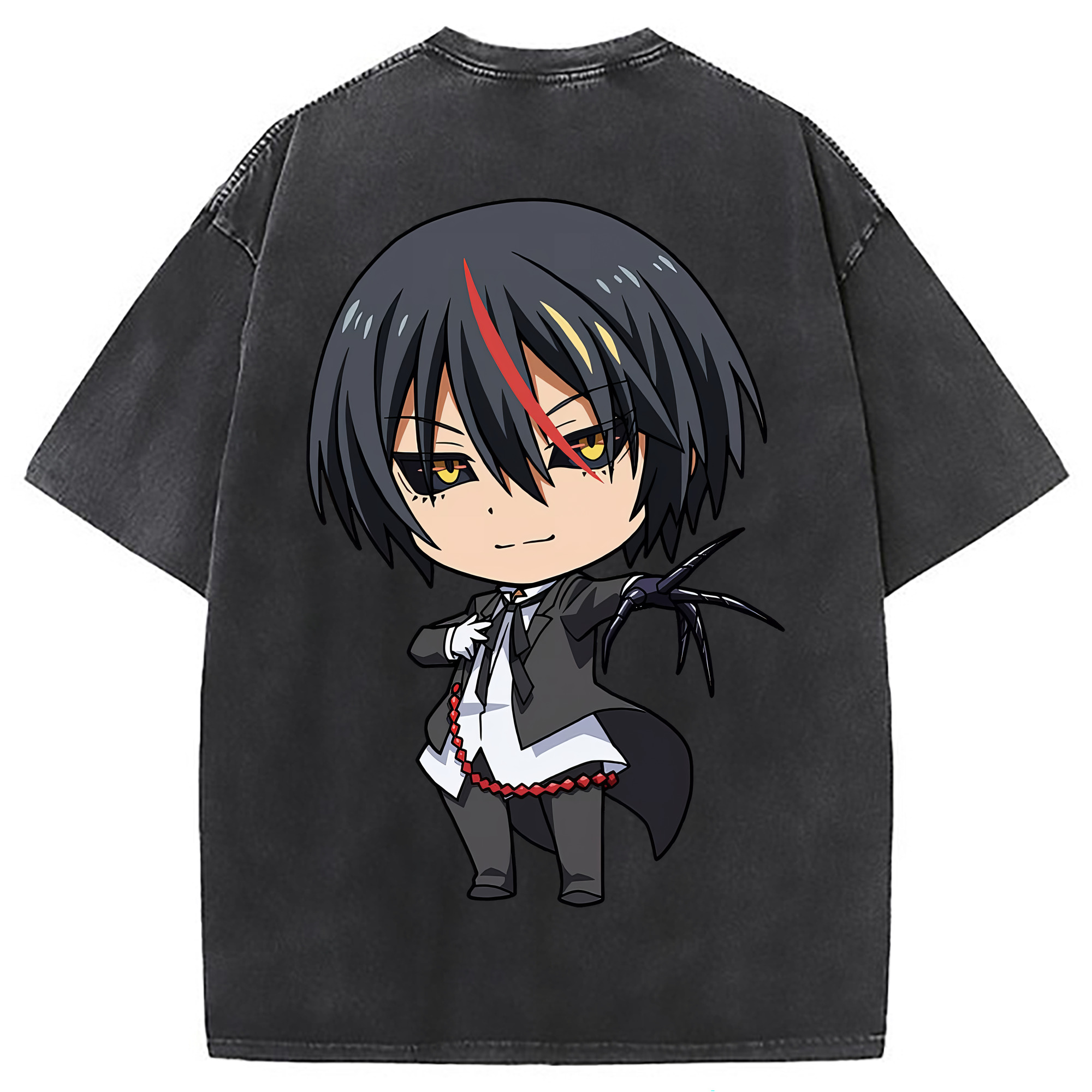 （画像用） 転スラ Regarding Reincarnated to Slime 綿100% ヴィンテージ風 半袖Tシャツ（背面プリント）