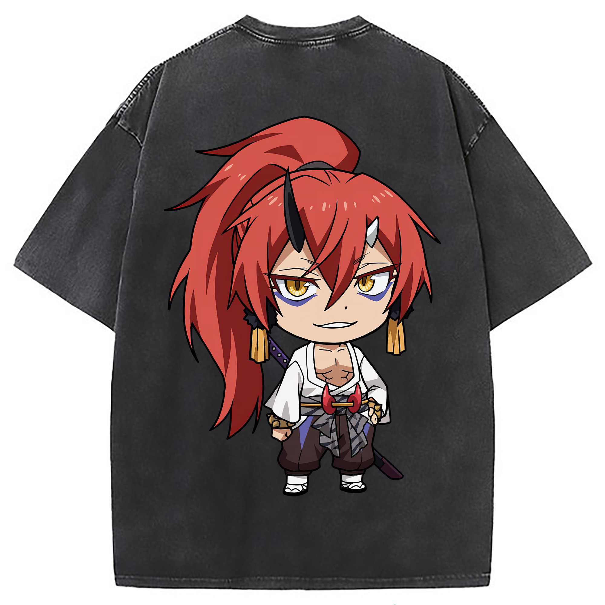 （画像用） 転スラ Regarding Reincarnated to Slime 綿100% ヴィンテージ風 半袖Tシャツ（背面プリント）