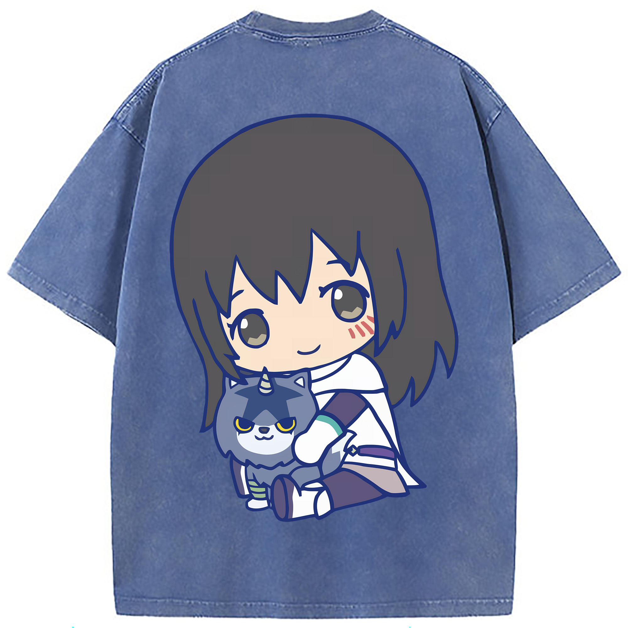 （画像用） 転スラ Regarding Reincarnated to Slime 綿100% ヴィンテージ風 半袖Tシャツ（背面プリント）