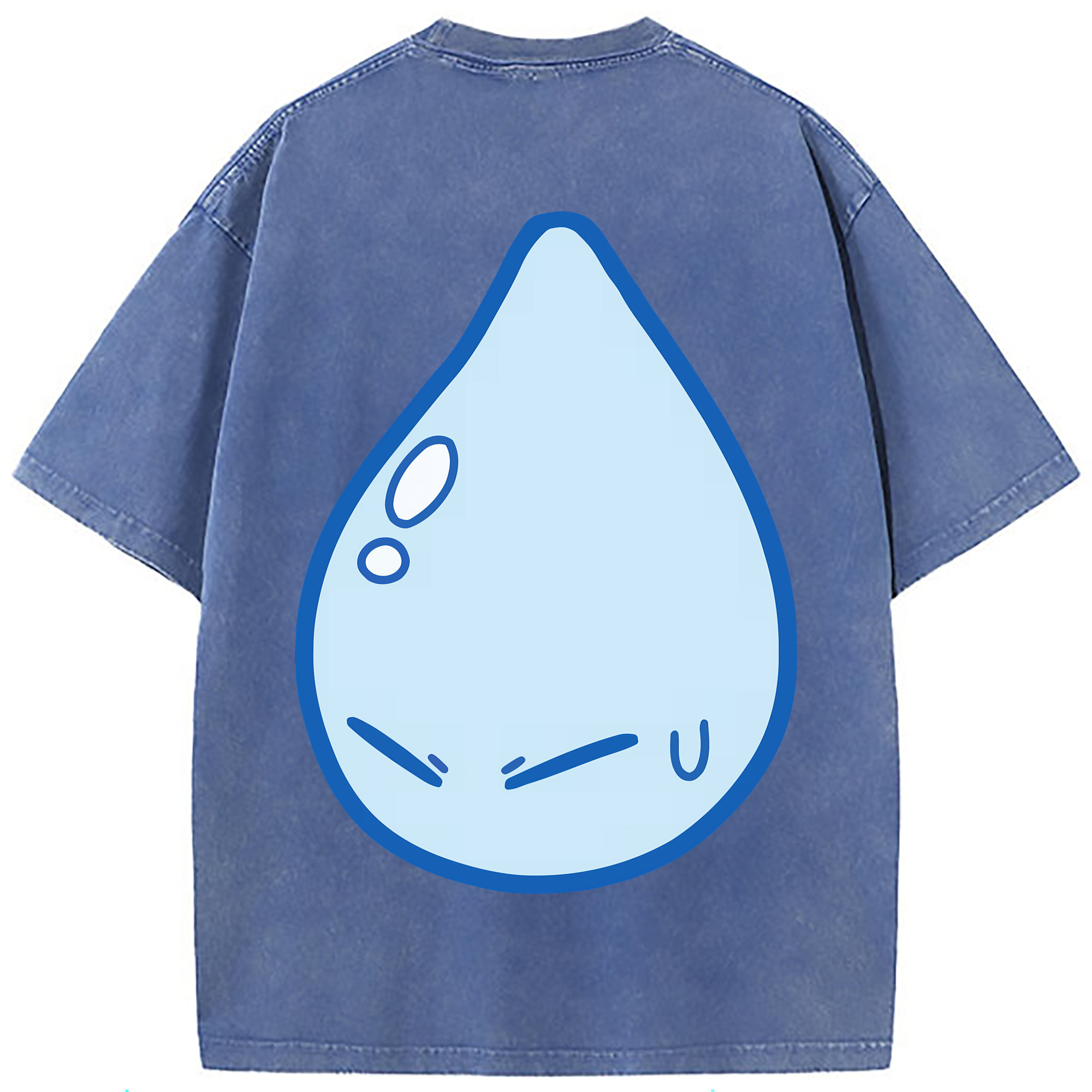 （画像用） 転スラ Regarding Reincarnated to Slime 綿100% ヴィンテージ風 半袖Tシャツ（背面プリント）