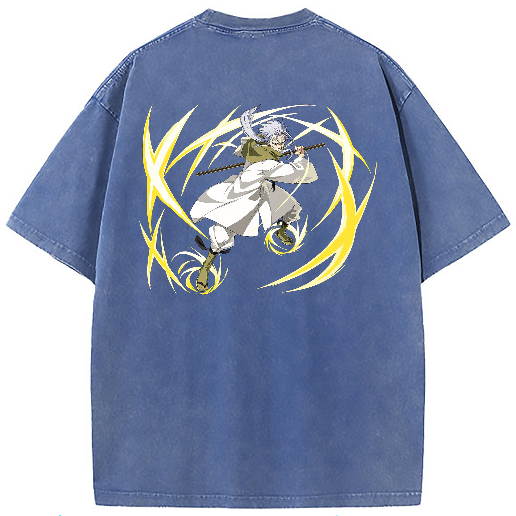 （画像用） 転スラ Regarding Reincarnated to Slime 綿100% ヴィンテージ風 半袖Tシャツ（背面プリント）
