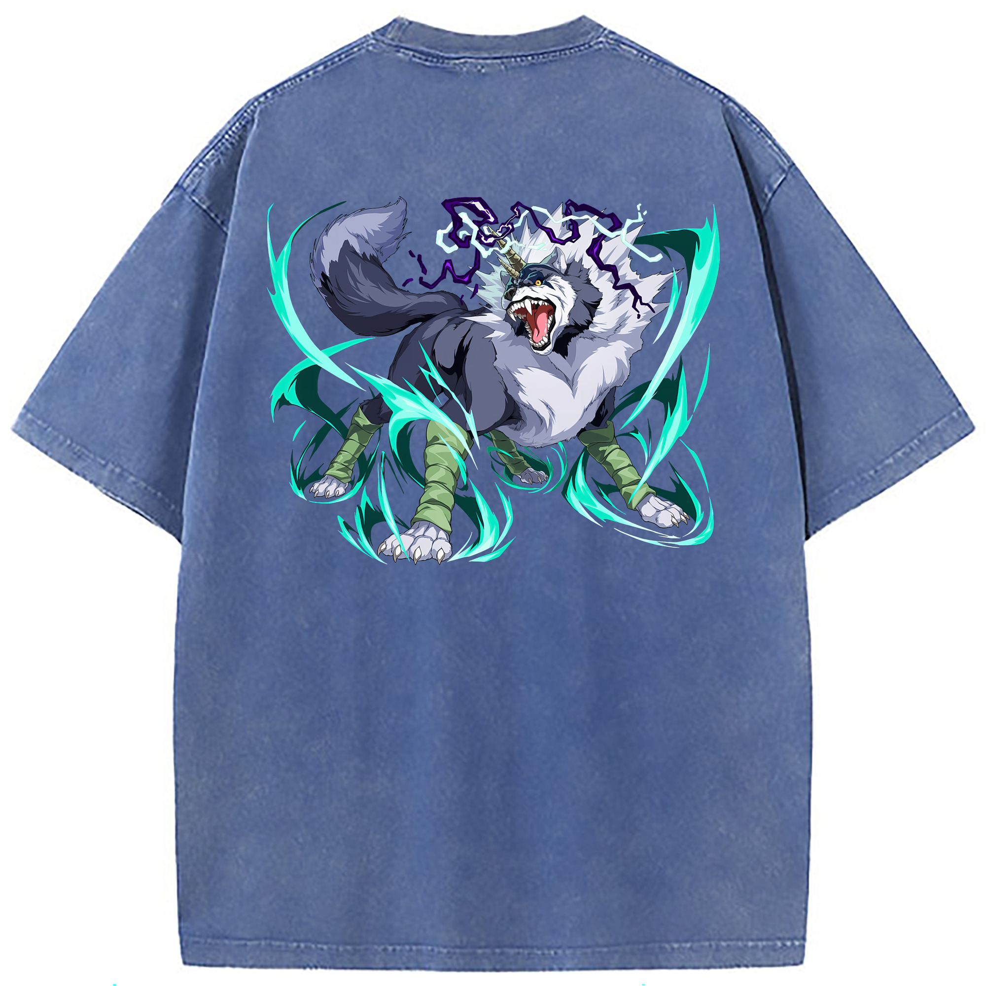 （画像用） 転スラ Regarding Reincarnated to Slime 綿100% ヴィンテージ風 半袖Tシャツ（背面プリント）