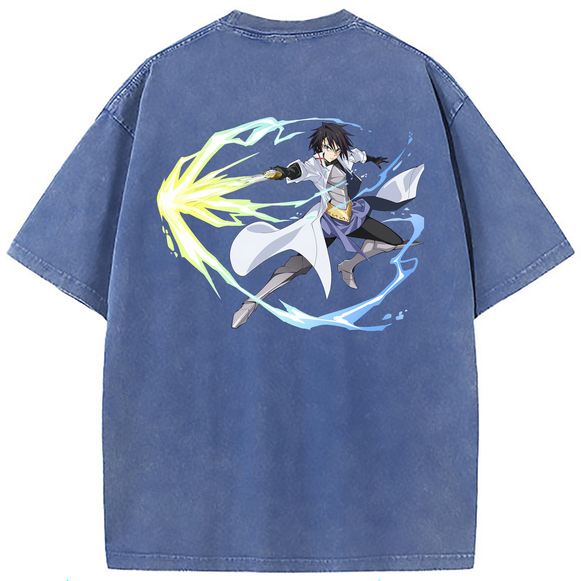 （画像用） 転スラ Regarding Reincarnated to Slime 綿100% ヴィンテージ風 半袖Tシャツ（背面プリント）
