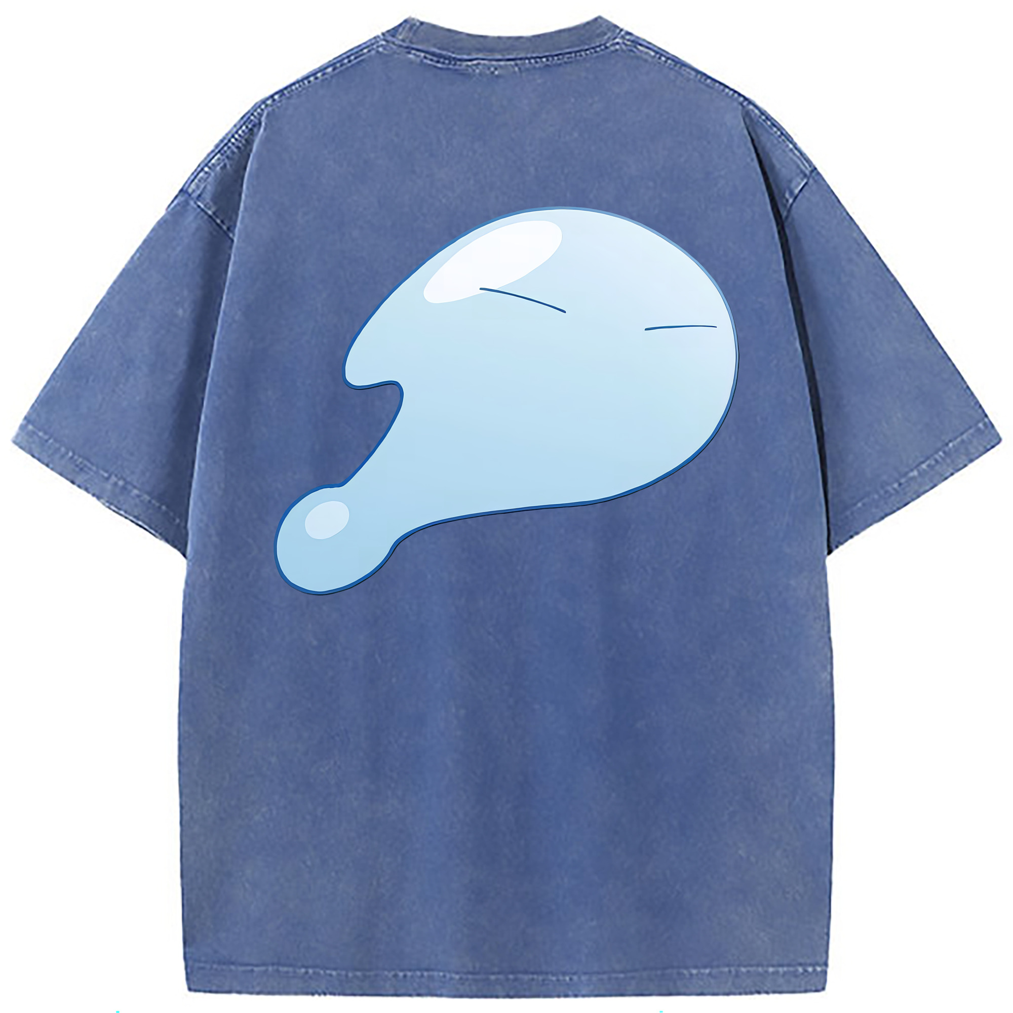 （画像用） 転スラ Regarding Reincarnated to Slime 綿100% ヴィンテージ風 半袖Tシャツ（背面プリント）