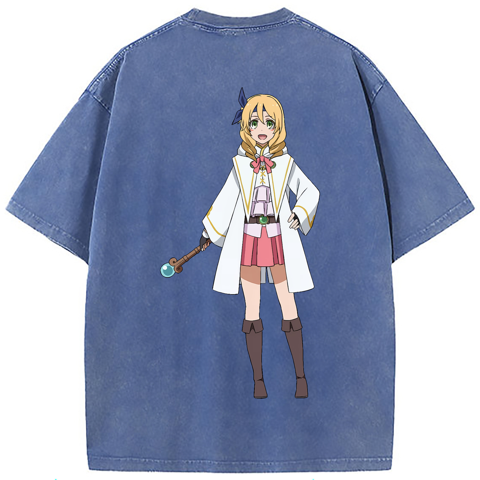 （画像用） 転スラ Regarding Reincarnated to Slime 綿100% ヴィンテージ風 半袖Tシャツ（背面プリント）