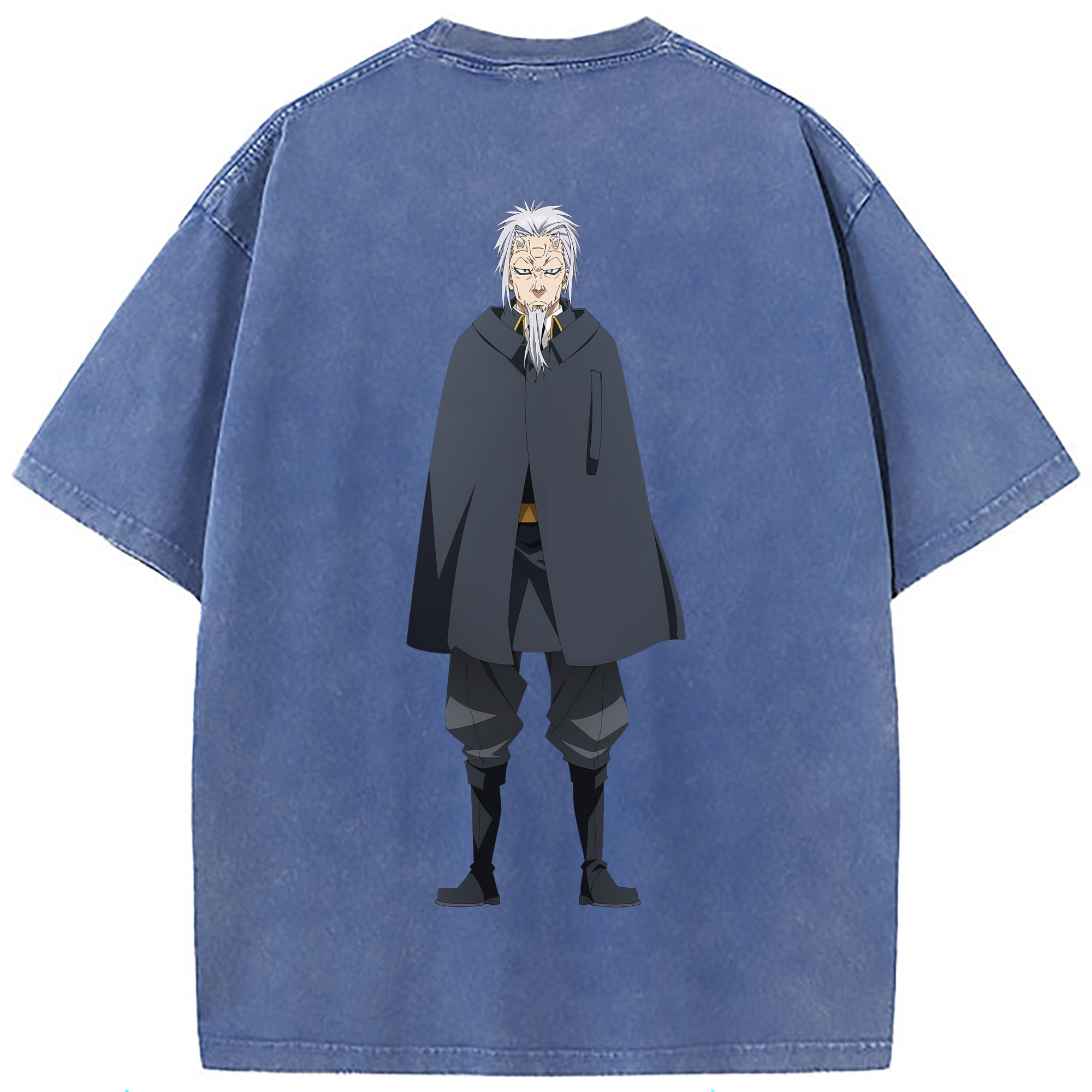 （画像用） 転スラ Regarding Reincarnated to Slime 綿100% ヴィンテージ風 半袖Tシャツ（背面プリント）