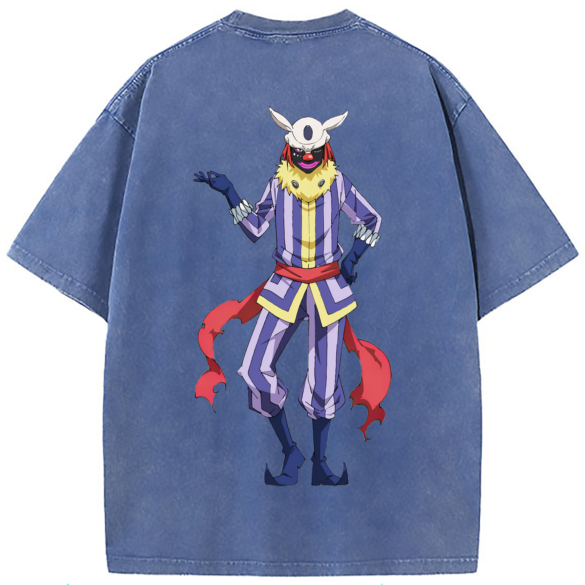 （画像用） 転スラ Regarding Reincarnated to Slime 綿100% ヴィンテージ風 半袖Tシャツ（背面プリント）