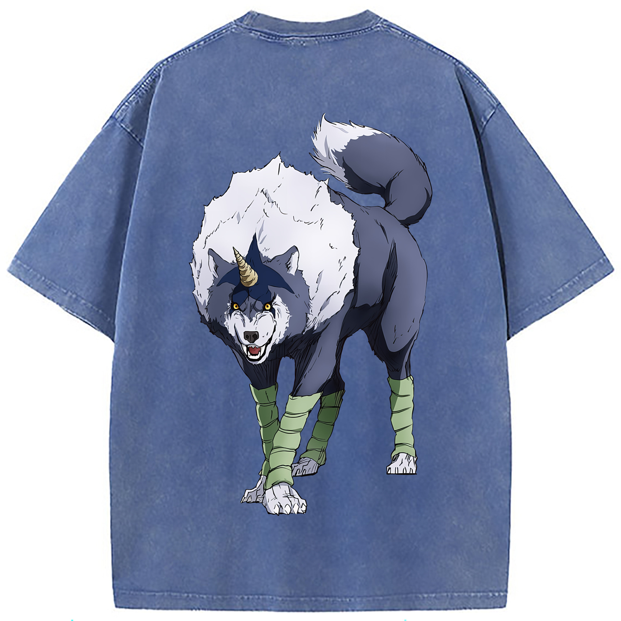 （画像用） 転スラ Regarding Reincarnated to Slime 綿100% ヴィンテージ風 半袖Tシャツ（背面プリント）