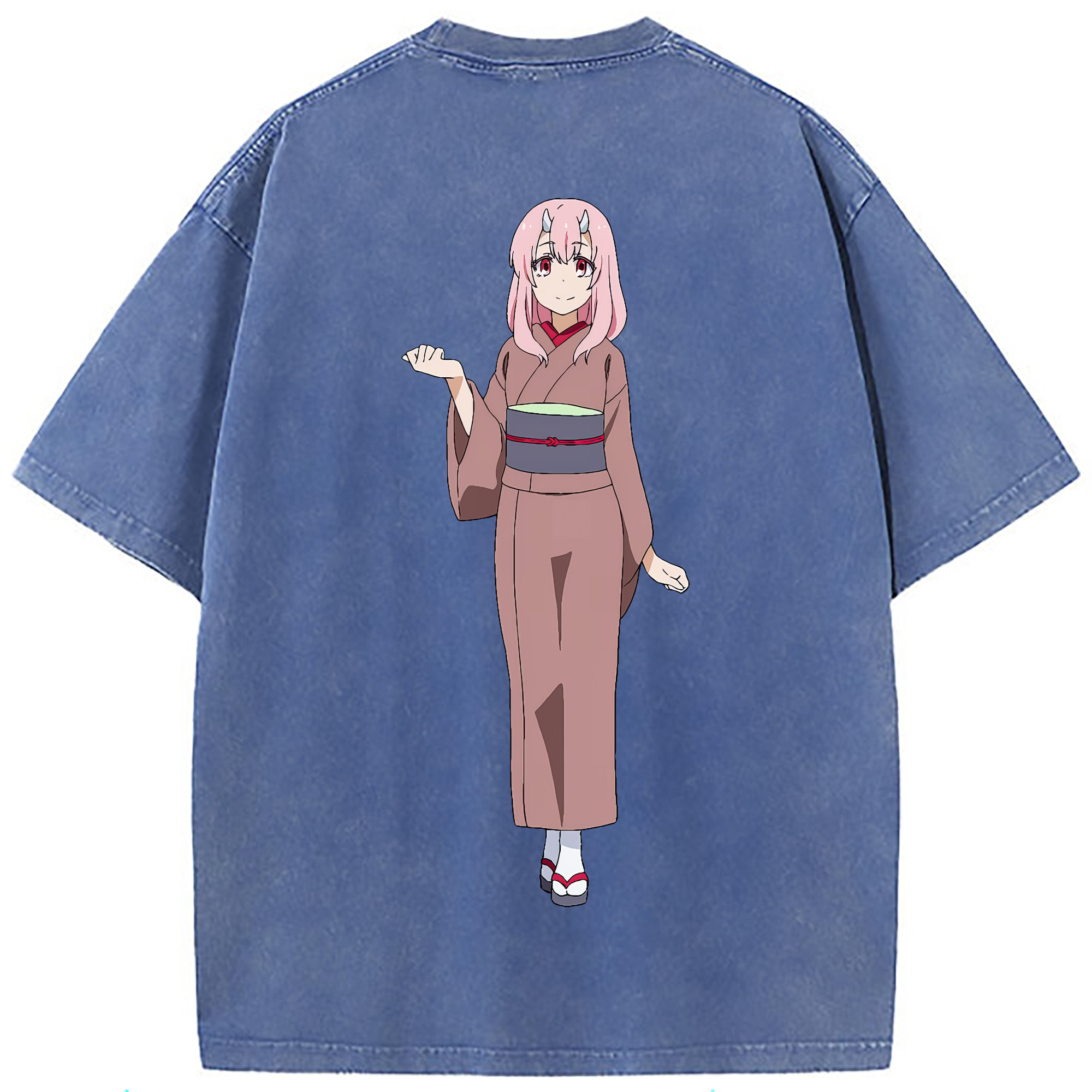 （画像用） 転スラ Regarding Reincarnated to Slime 綿100% ヴィンテージ風 半袖Tシャツ（背面プリント）