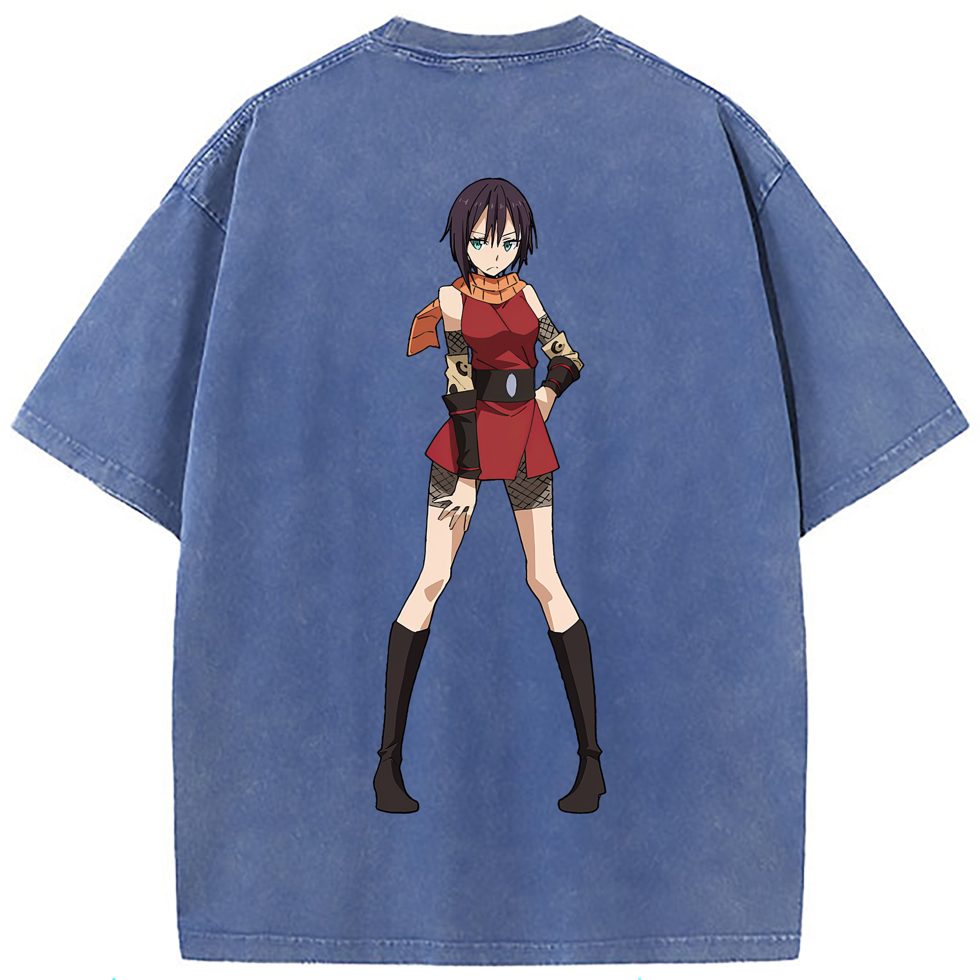 （画像用） 転スラ Regarding Reincarnated to Slime 綿100% ヴィンテージ風 半袖Tシャツ（背面プリント）