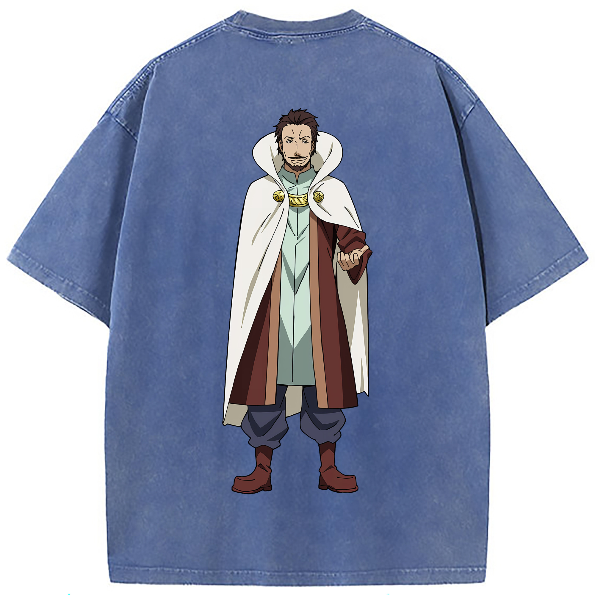 （画像用） 転スラ Regarding Reincarnated to Slime 綿100% ヴィンテージ風 半袖Tシャツ（背面プリント）