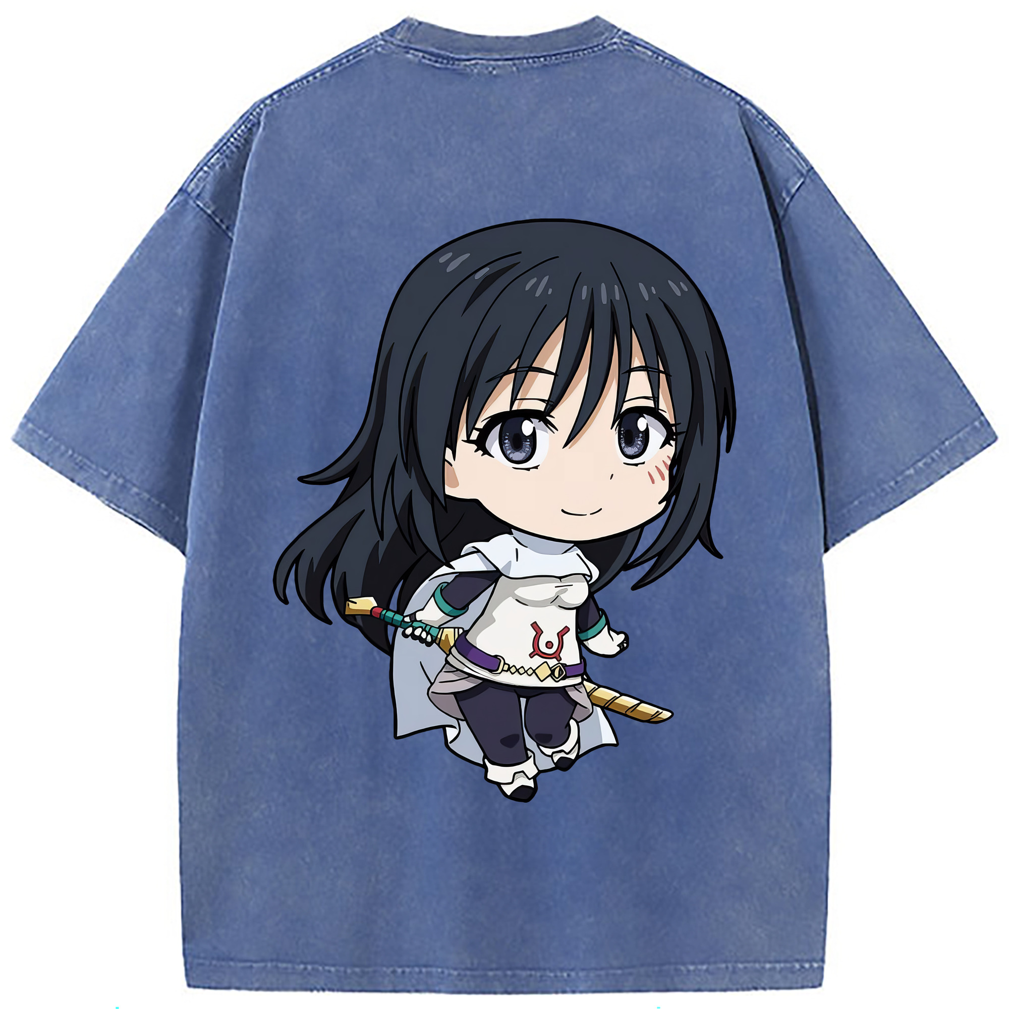 （画像用） 転スラ Regarding Reincarnated to Slime 綿100% ヴィンテージ風 半袖Tシャツ（背面プリント）