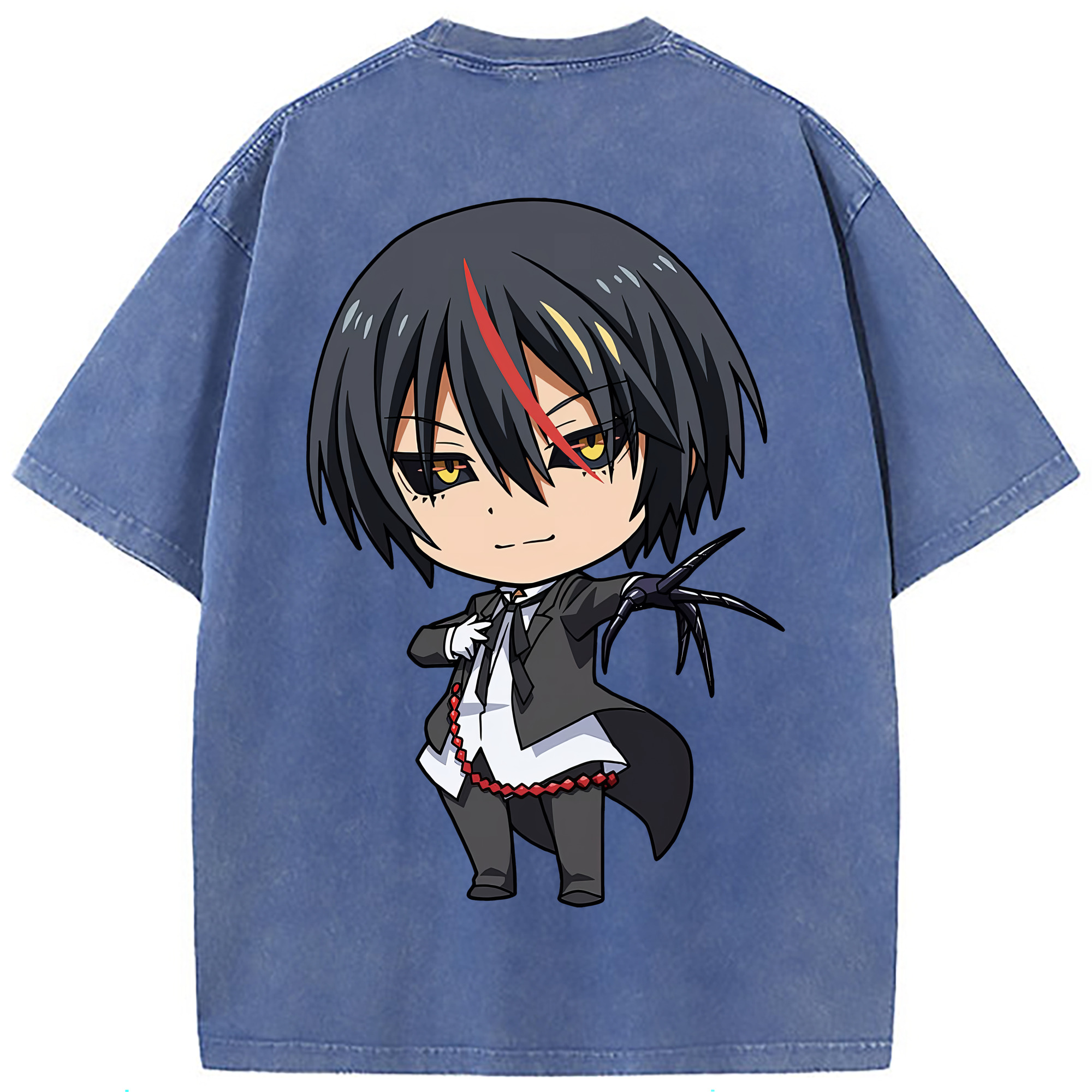 （画像用） 転スラ Regarding Reincarnated to Slime 綿100% ヴィンテージ風 半袖Tシャツ（背面プリント）