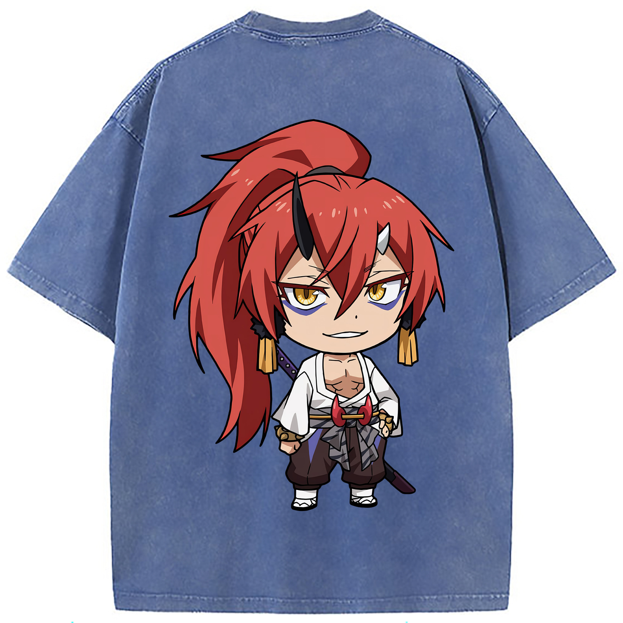 （画像用） 転スラ Regarding Reincarnated to Slime 綿100% ヴィンテージ風 半袖Tシャツ（背面プリント）