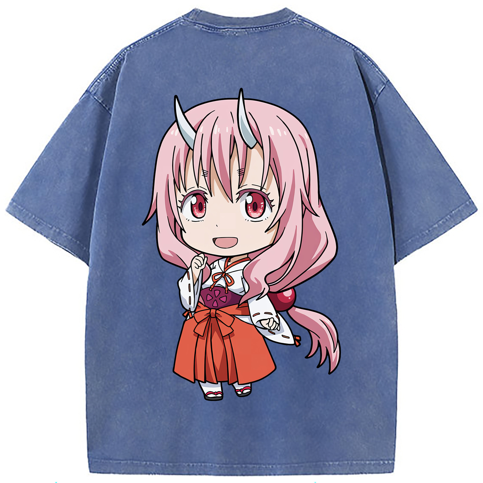 （画像用） 転スラ Regarding Reincarnated to Slime 綿100% ヴィンテージ風 半袖Tシャツ（背面プリント）