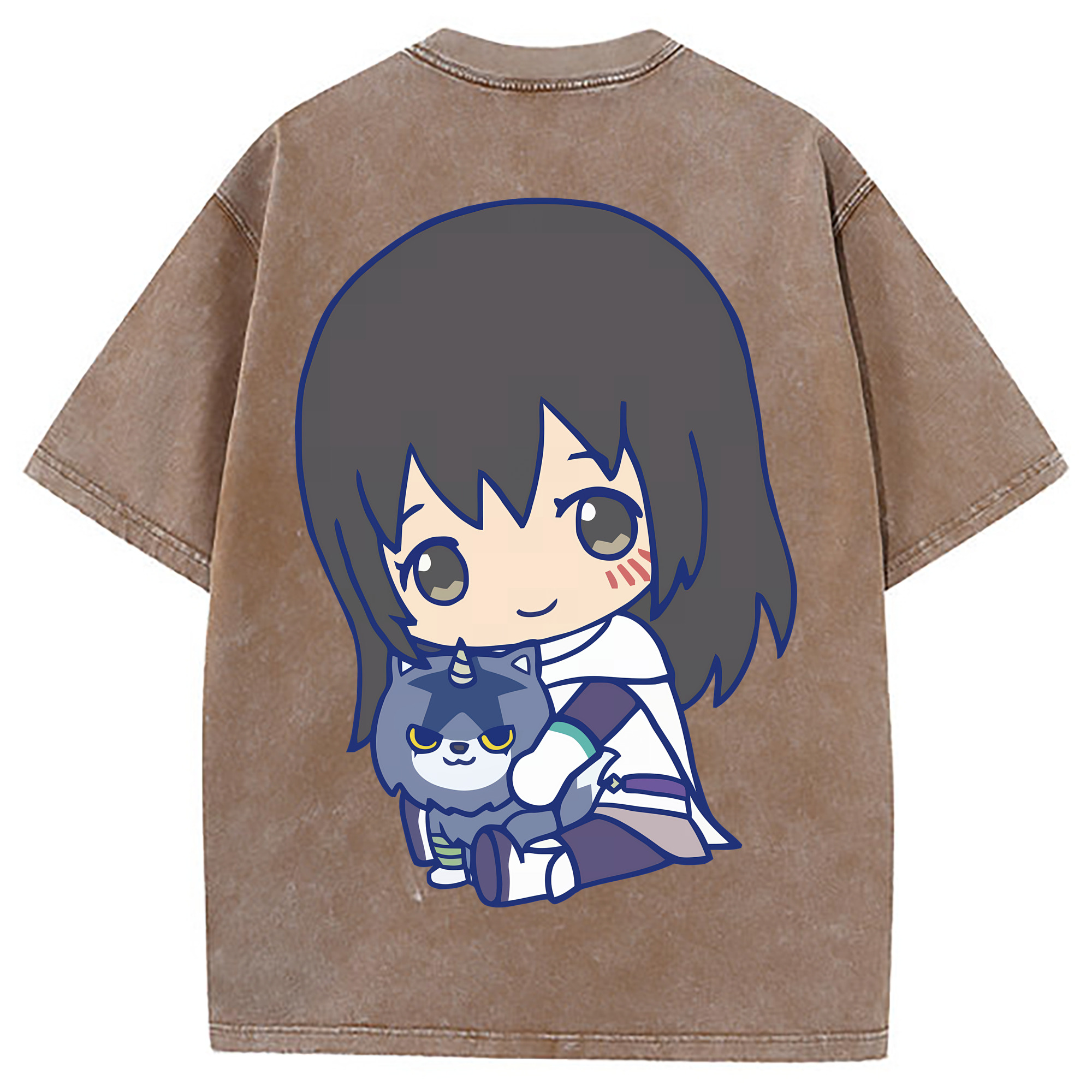 （画像用） 転スラ Regarding Reincarnated to Slime 綿100% ヴィンテージ風 半袖Tシャツ（背面プリント）