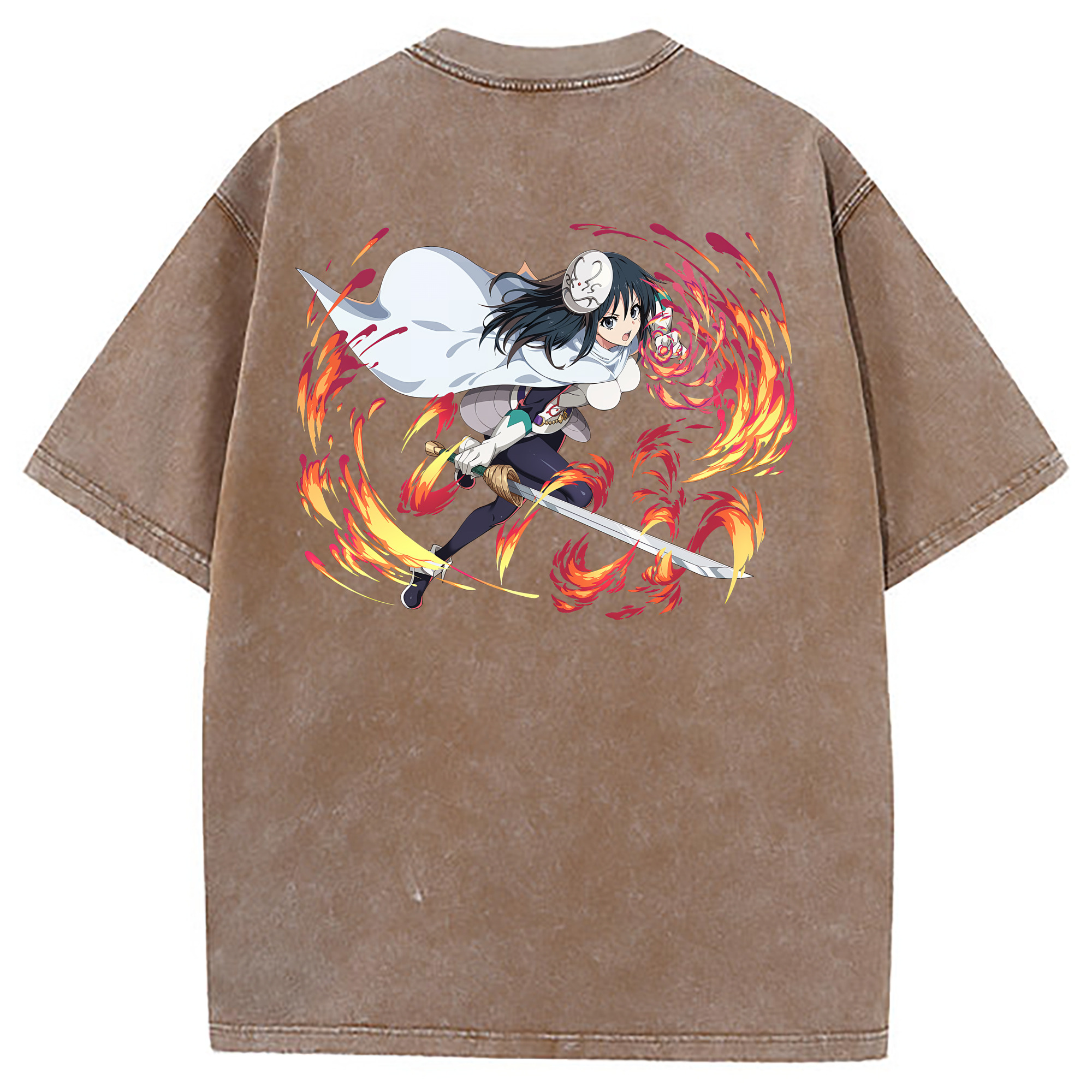 （画像用） 転スラ Regarding Reincarnated to Slime 綿100% ヴィンテージ風 半袖Tシャツ（背面プリント）