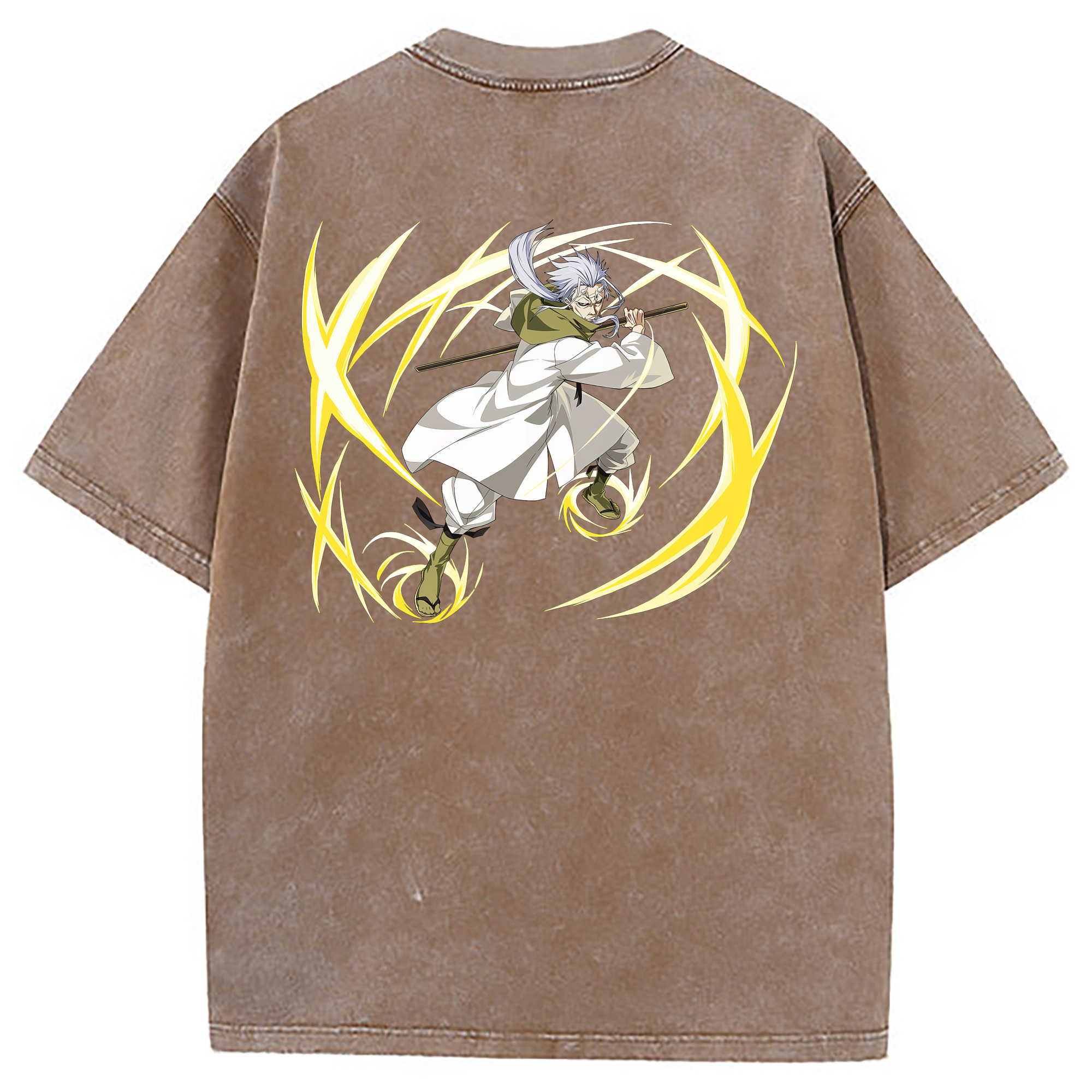 （画像用） 転スラ Regarding Reincarnated to Slime 綿100% ヴィンテージ風 半袖Tシャツ（背面プリント）