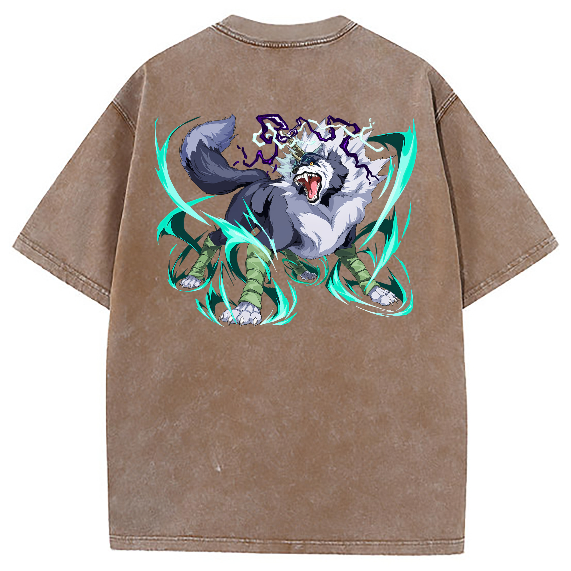 （画像用） 転スラ Regarding Reincarnated to Slime 綿100% ヴィンテージ風 半袖Tシャツ（背面プリント）