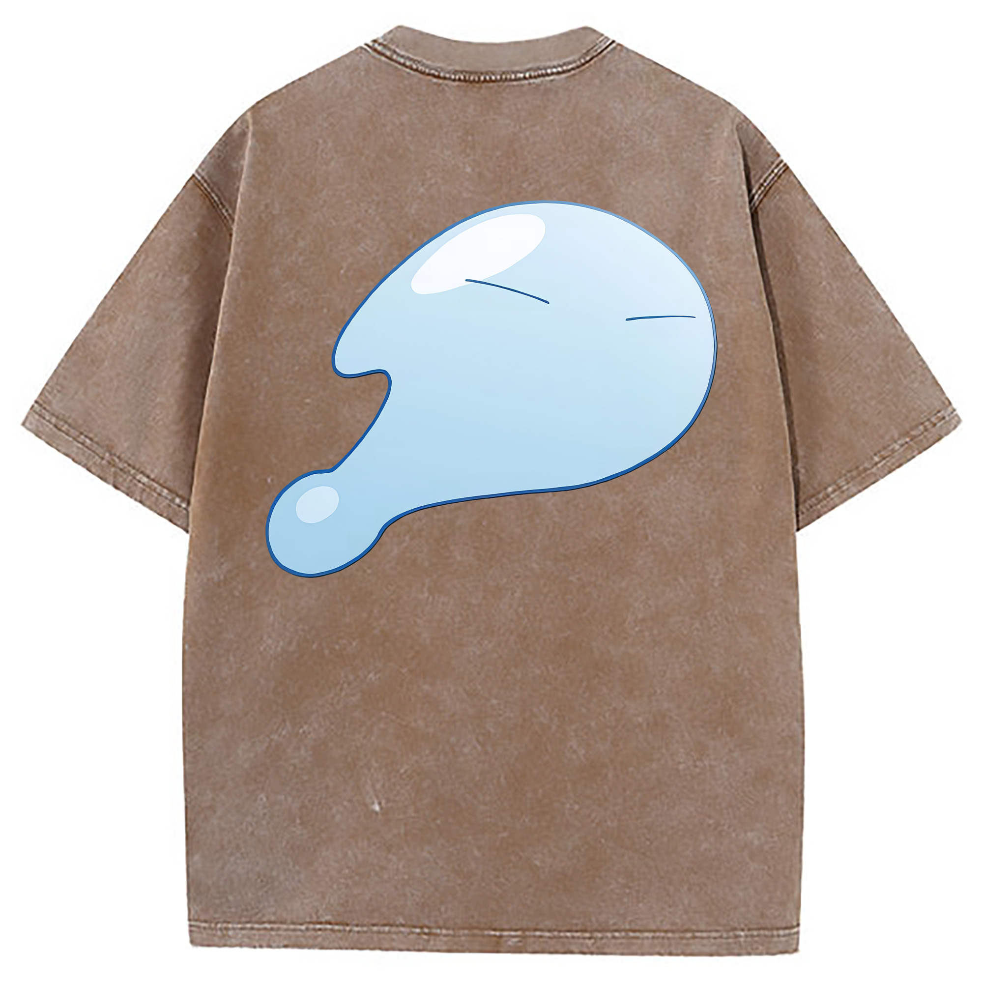 （画像用） 転スラ Regarding Reincarnated to Slime 綿100% ヴィンテージ風 半袖Tシャツ（背面プリント）