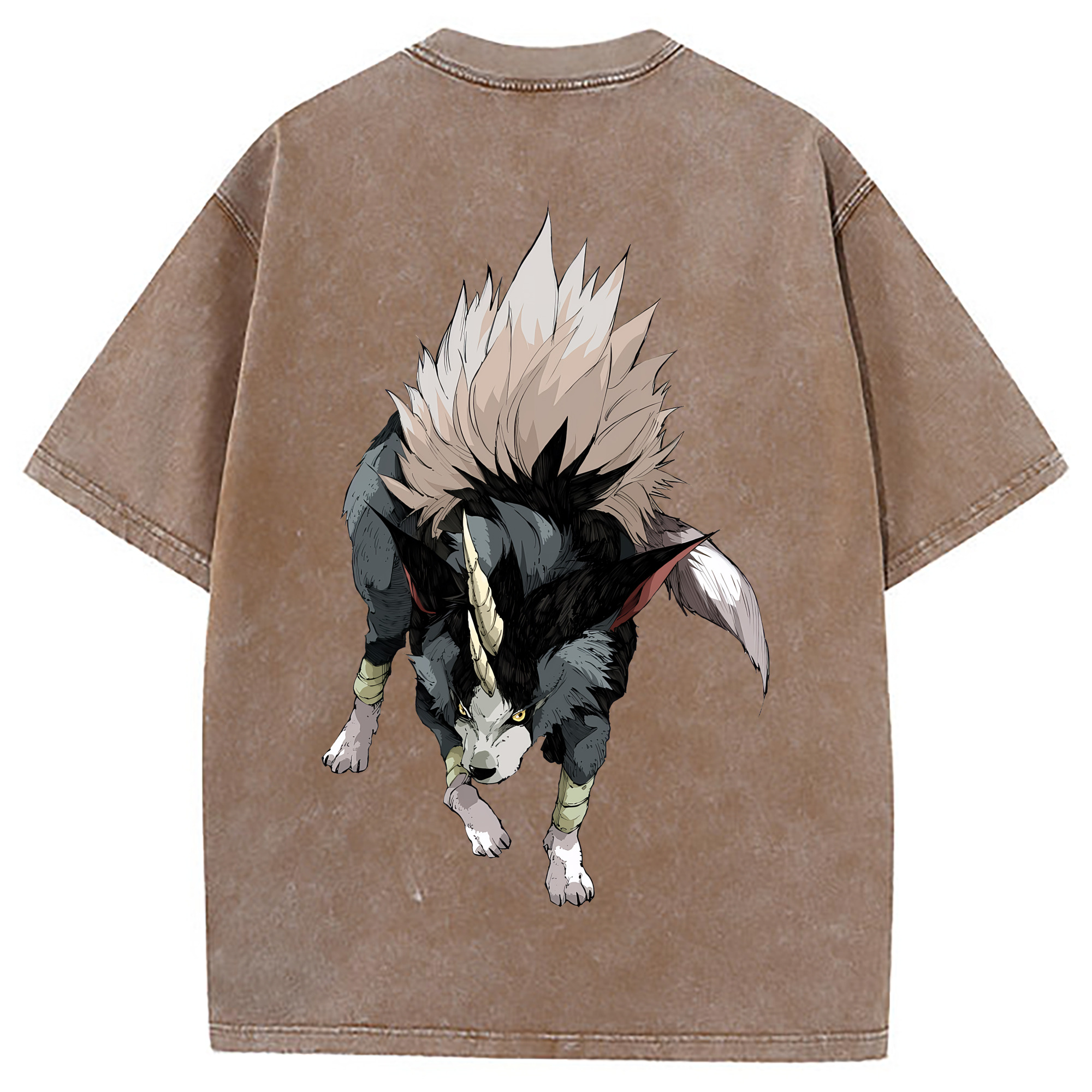（画像用） 転スラ Regarding Reincarnated to Slime 綿100% ヴィンテージ風 半袖Tシャツ（背面プリント）