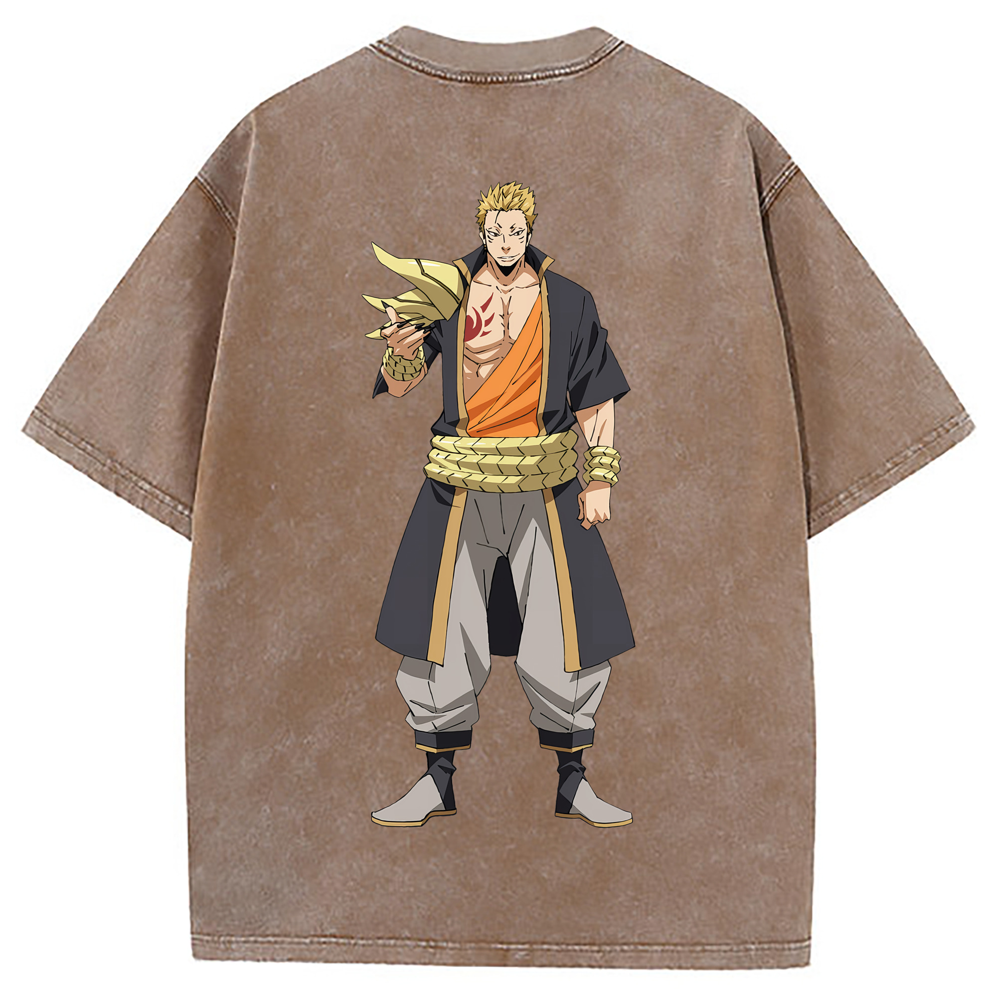 （画像用） 転スラ Regarding Reincarnated to Slime 綿100% ヴィンテージ風 半袖Tシャツ（背面プリント）