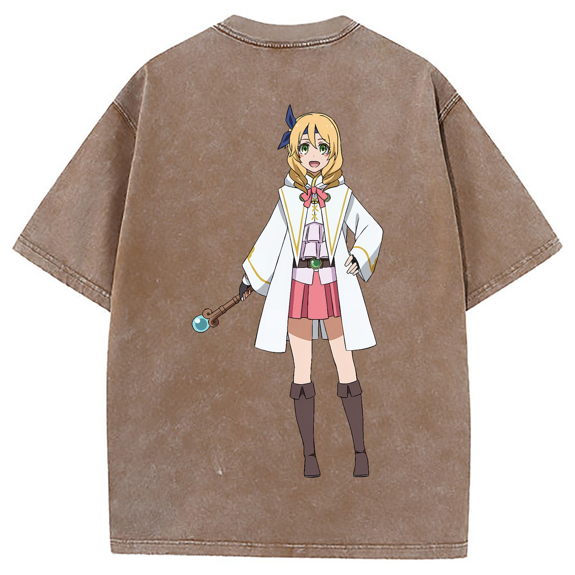 （画像用） 転スラ Regarding Reincarnated to Slime 綿100% ヴィンテージ風 半袖Tシャツ（背面プリント）