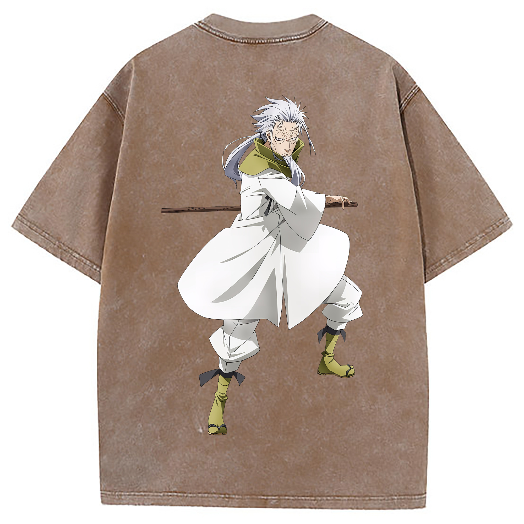 （画像用） 転スラ Regarding Reincarnated to Slime 綿100% ヴィンテージ風 半袖Tシャツ（背面プリント）