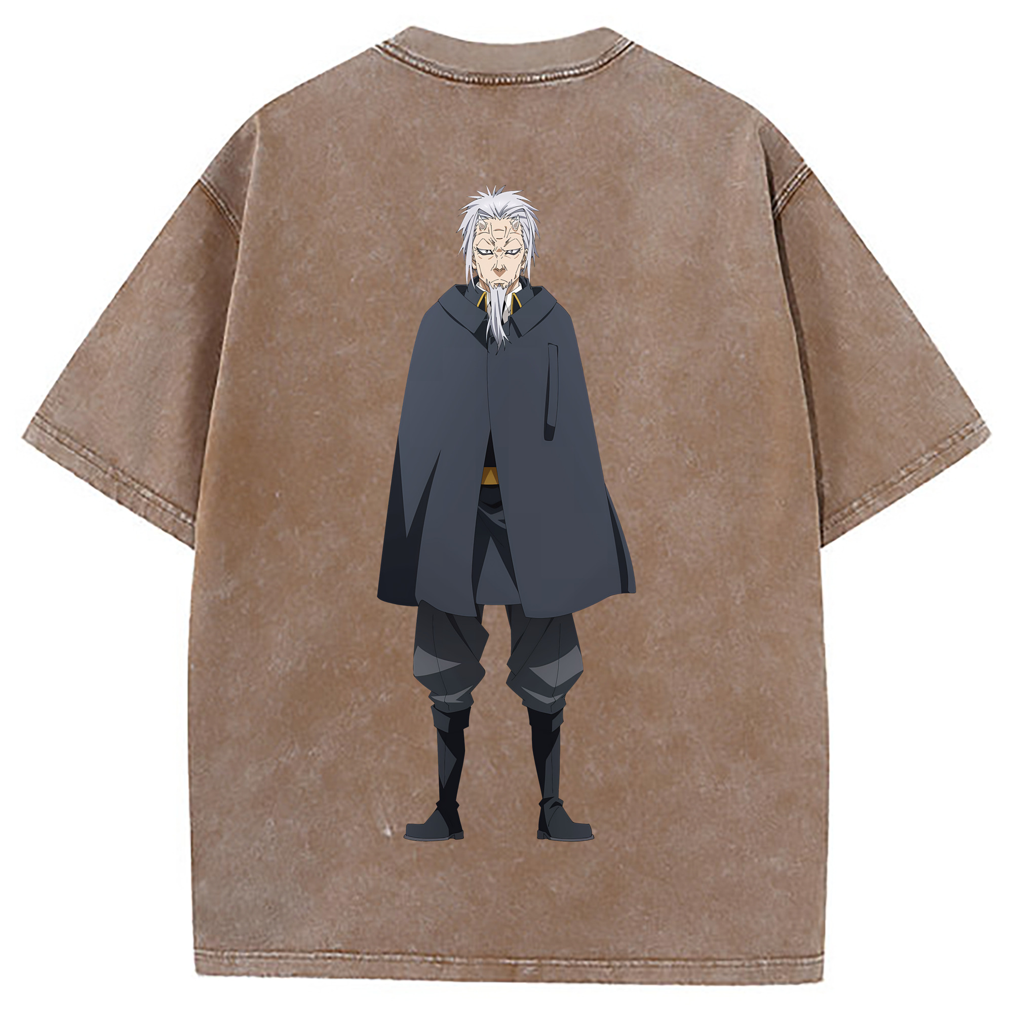 （画像用） 転スラ Regarding Reincarnated to Slime 綿100% ヴィンテージ風 半袖Tシャツ（背面プリント）