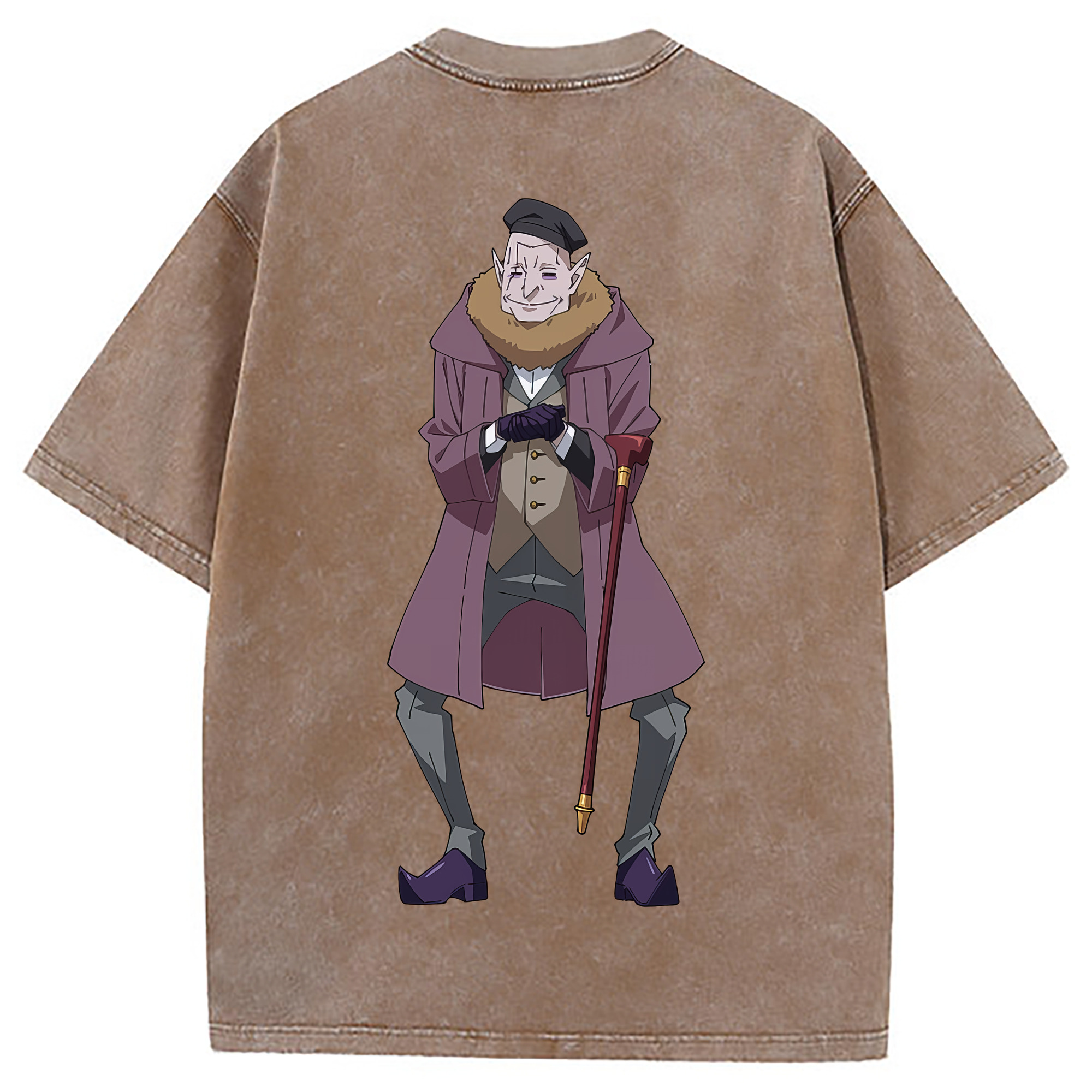 （画像用） 転スラ Regarding Reincarnated to Slime 綿100% ヴィンテージ風 半袖Tシャツ（背面プリント）
