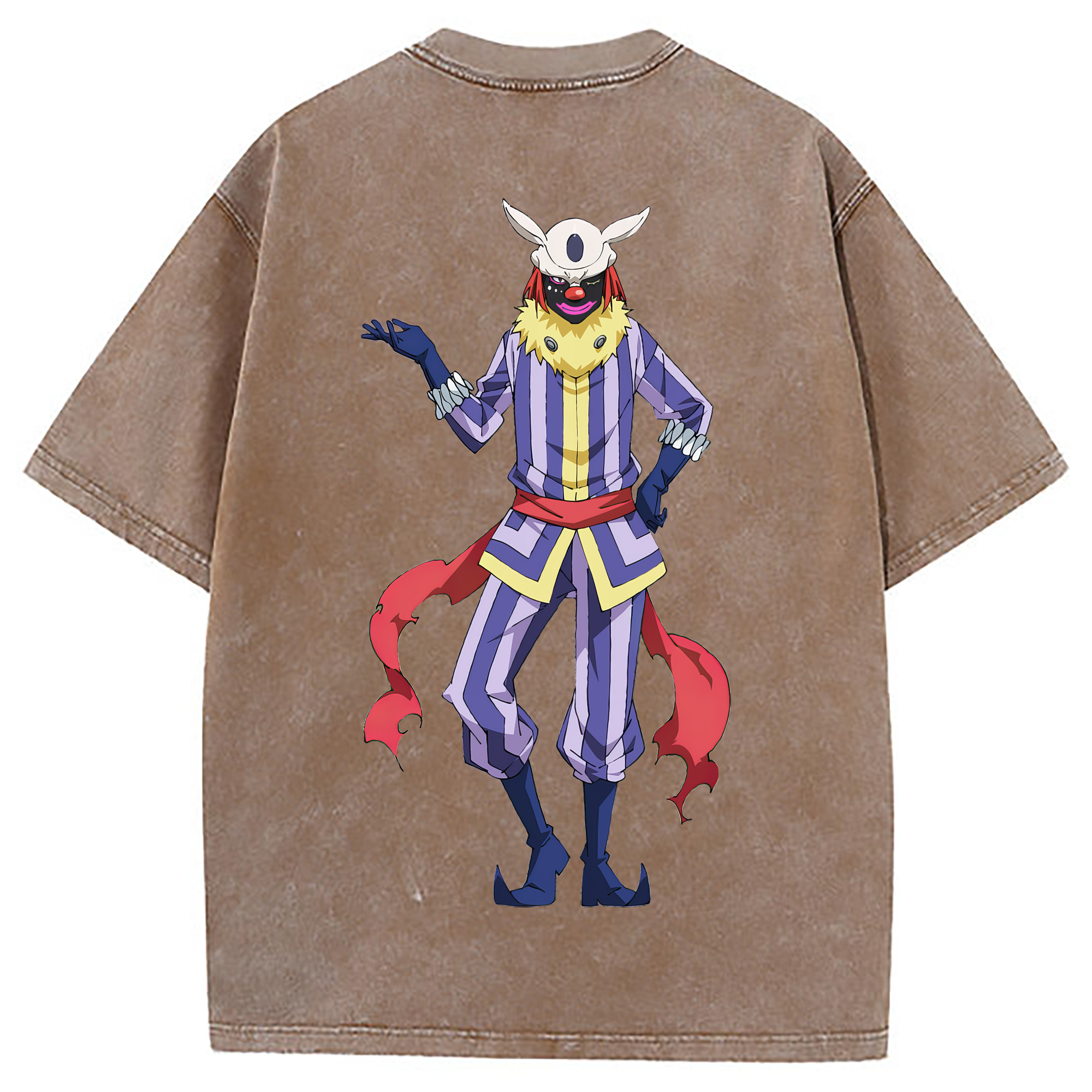 （画像用） 転スラ Regarding Reincarnated to Slime 綿100% ヴィンテージ風 半袖Tシャツ（背面プリント）