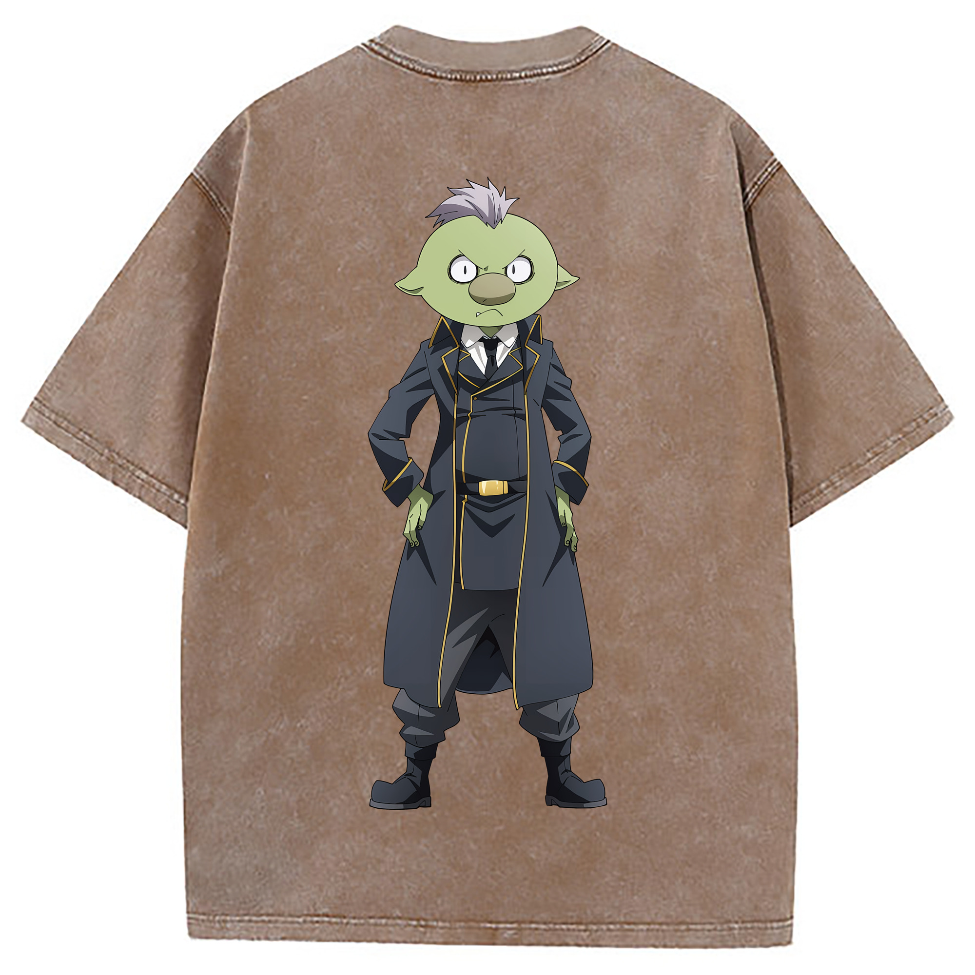 （画像用） 転スラ Regarding Reincarnated to Slime 綿100% ヴィンテージ風 半袖Tシャツ（背面プリント）