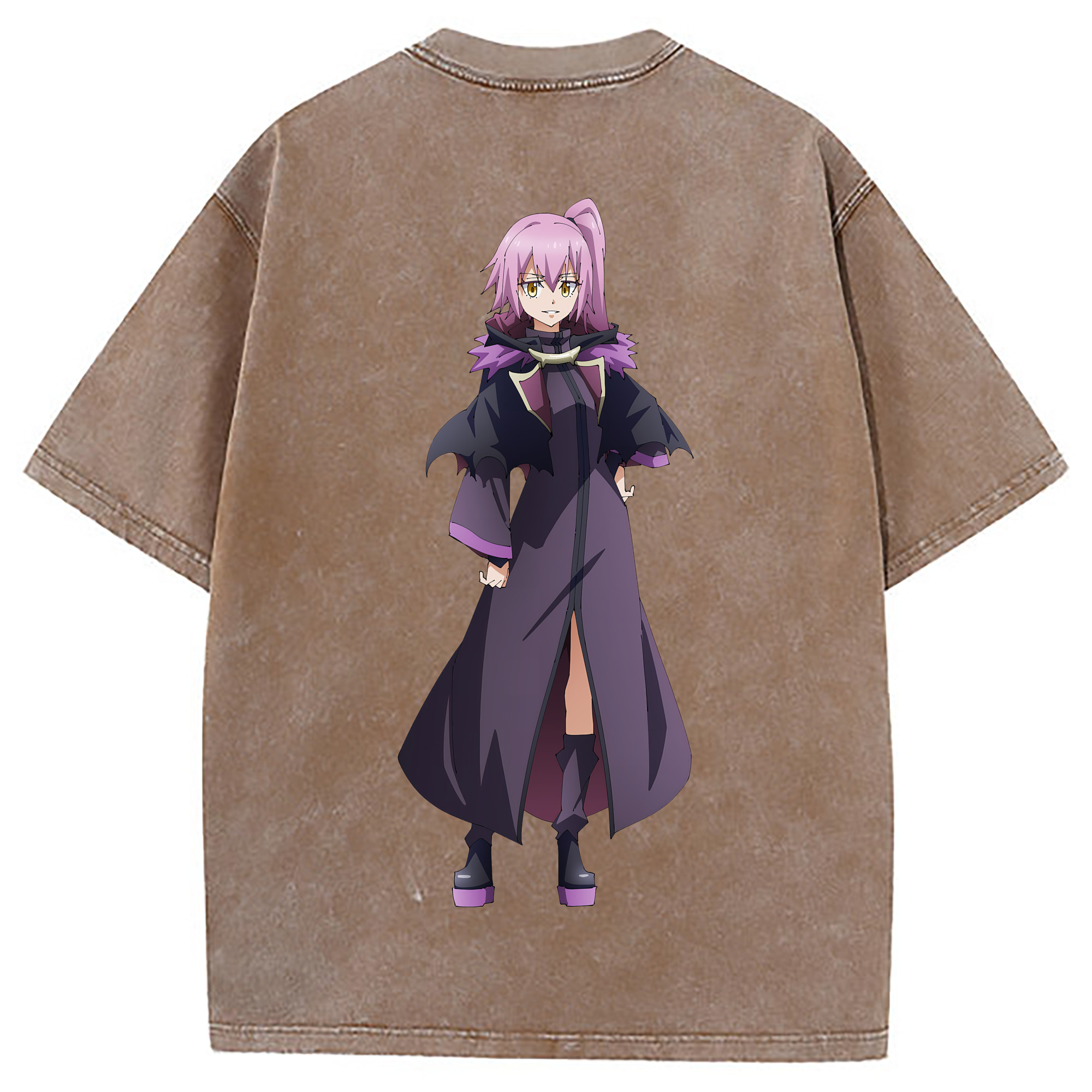 （画像用） 転スラ Regarding Reincarnated to Slime 綿100% ヴィンテージ風 半袖Tシャツ（背面プリント）