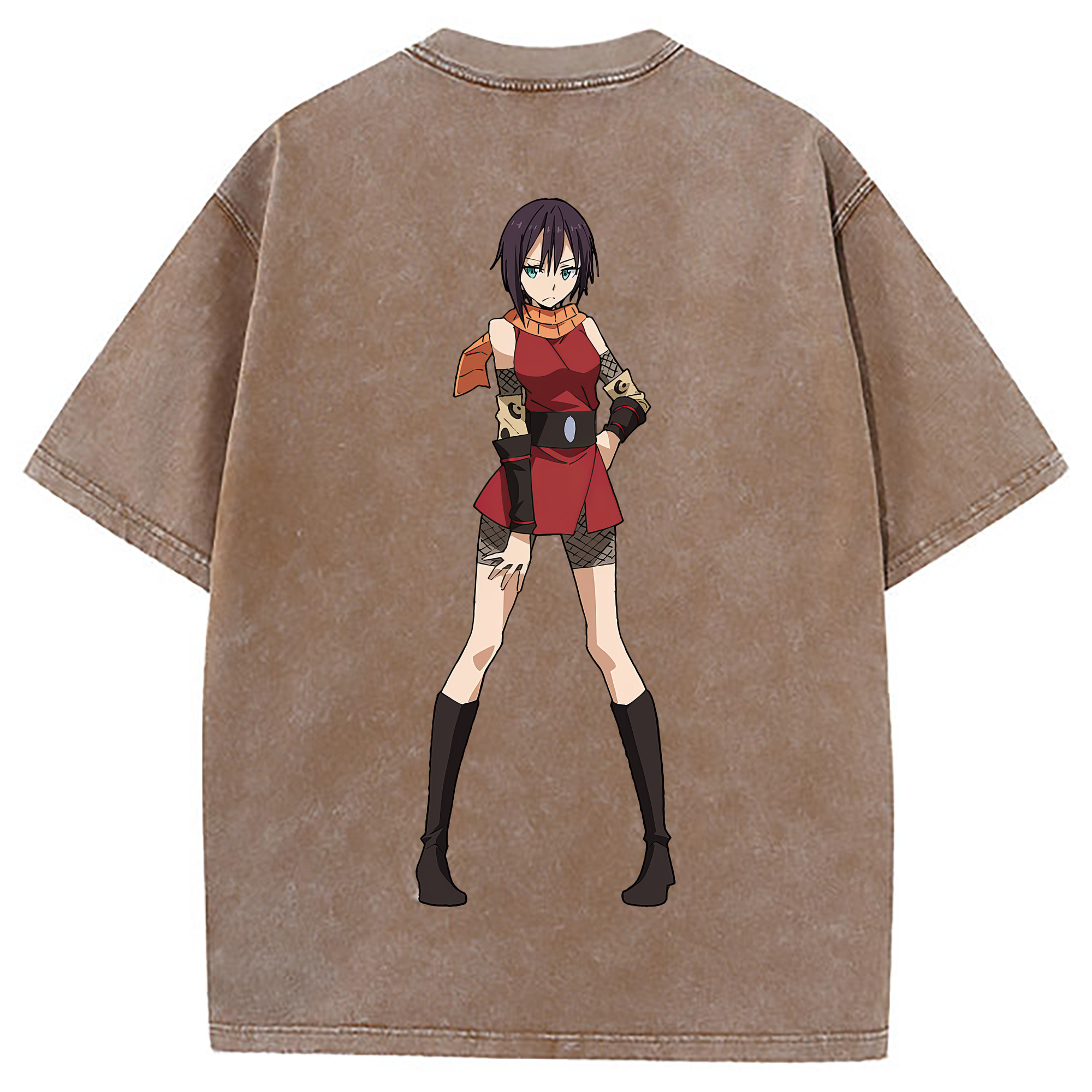 （画像用） 転スラ Regarding Reincarnated to Slime 綿100% ヴィンテージ風 半袖Tシャツ（背面プリント）