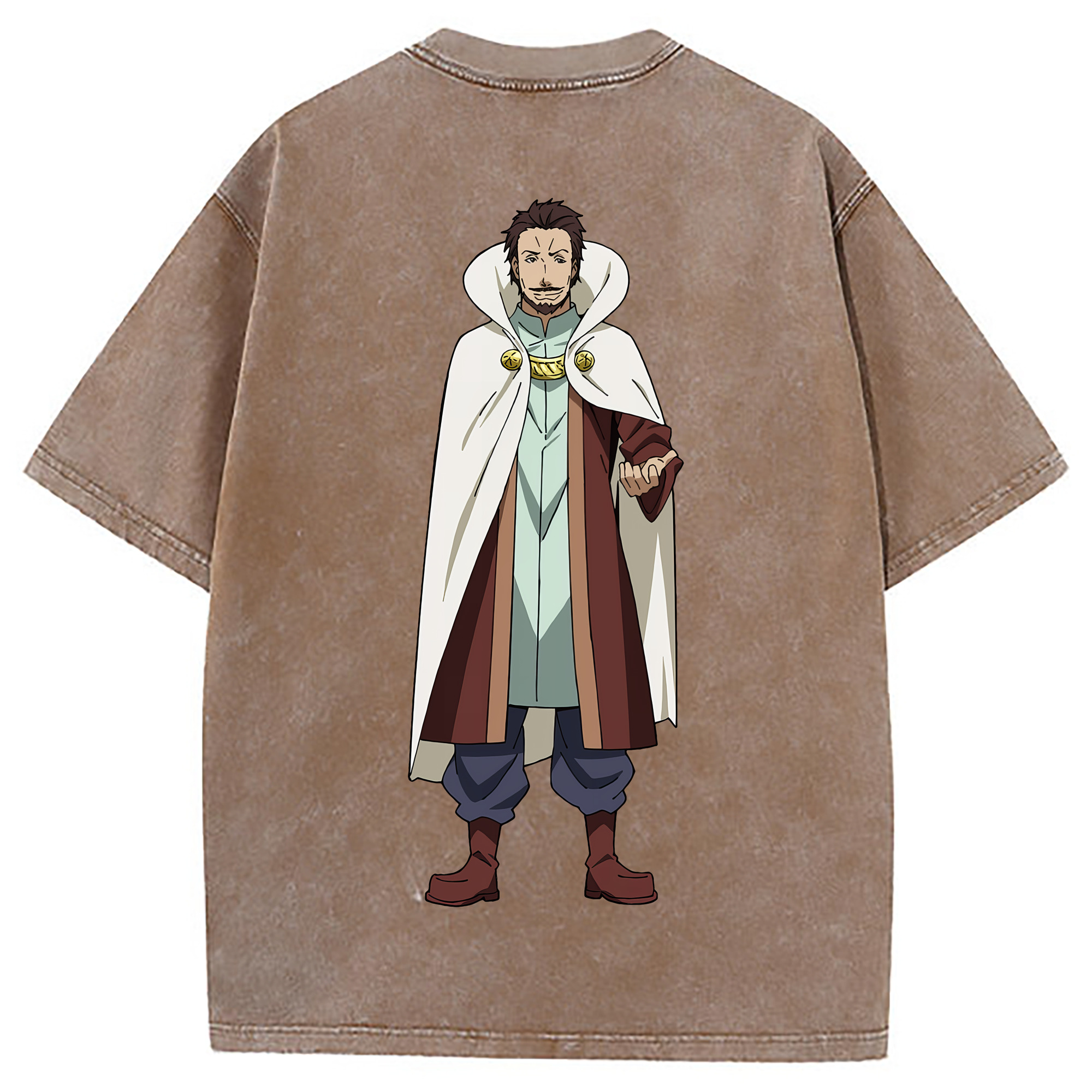 （画像用） 転スラ Regarding Reincarnated to Slime 綿100% ヴィンテージ風 半袖Tシャツ（背面プリント）