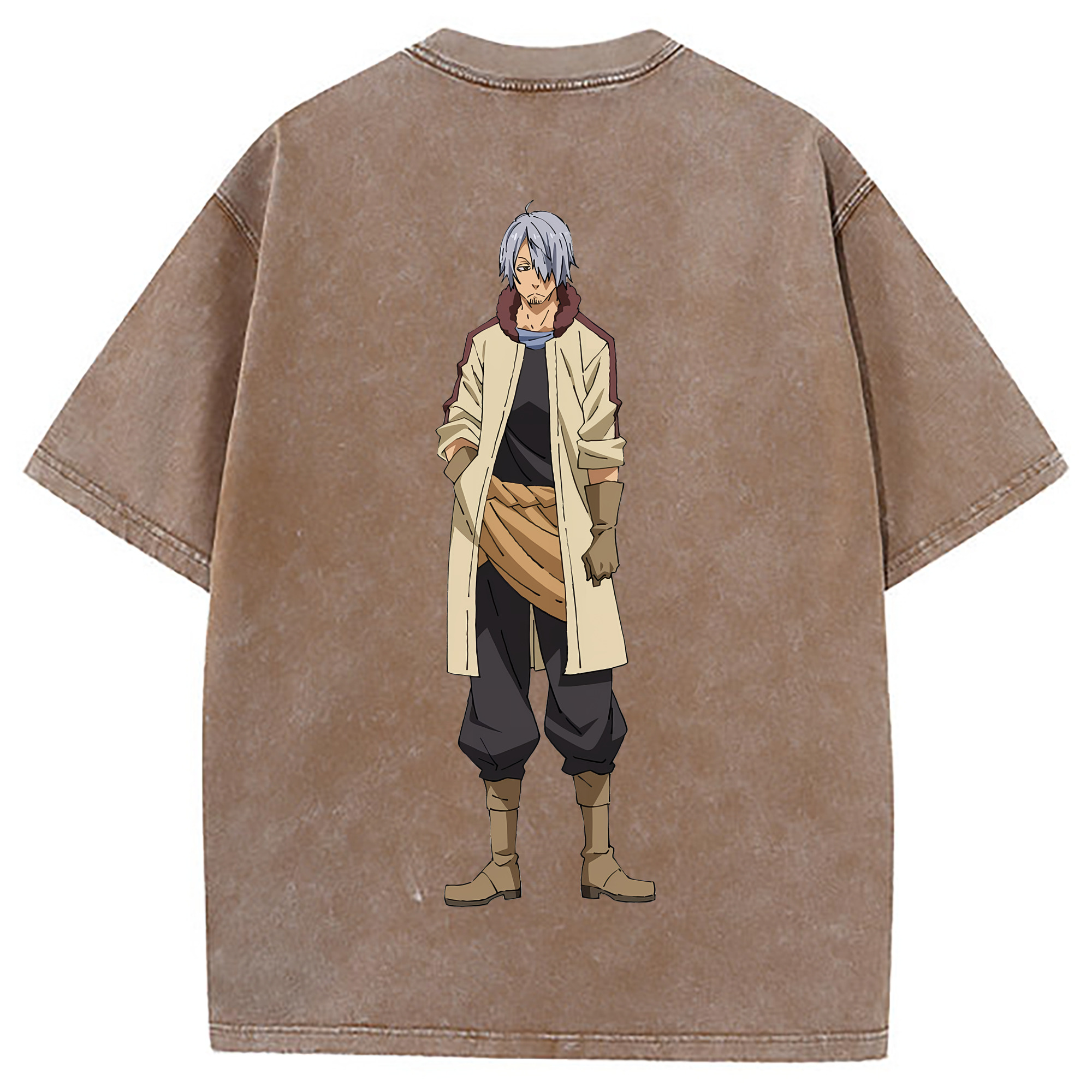 （画像用） 転スラ Regarding Reincarnated to Slime 綿100% ヴィンテージ風 半袖Tシャツ（背面プリント）