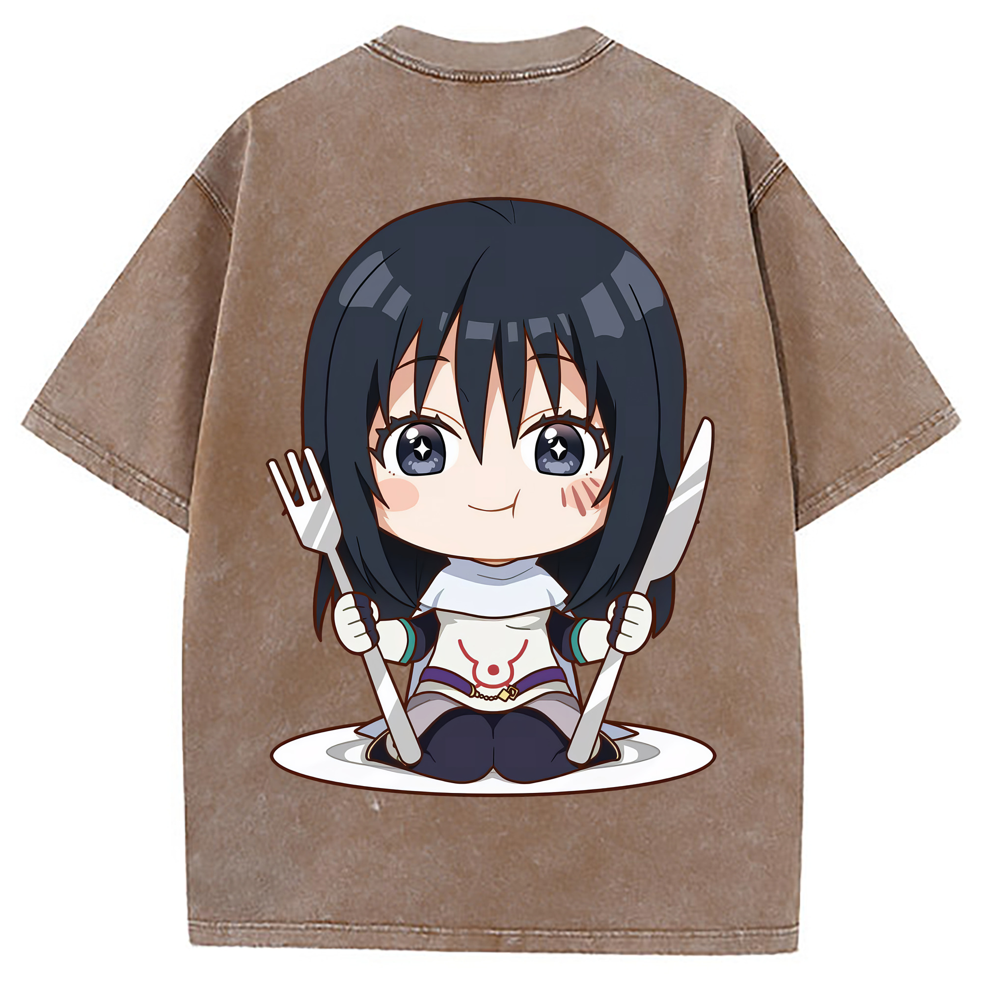 （画像用） 転スラ Regarding Reincarnated to Slime 綿100% ヴィンテージ風 半袖Tシャツ（背面プリント）