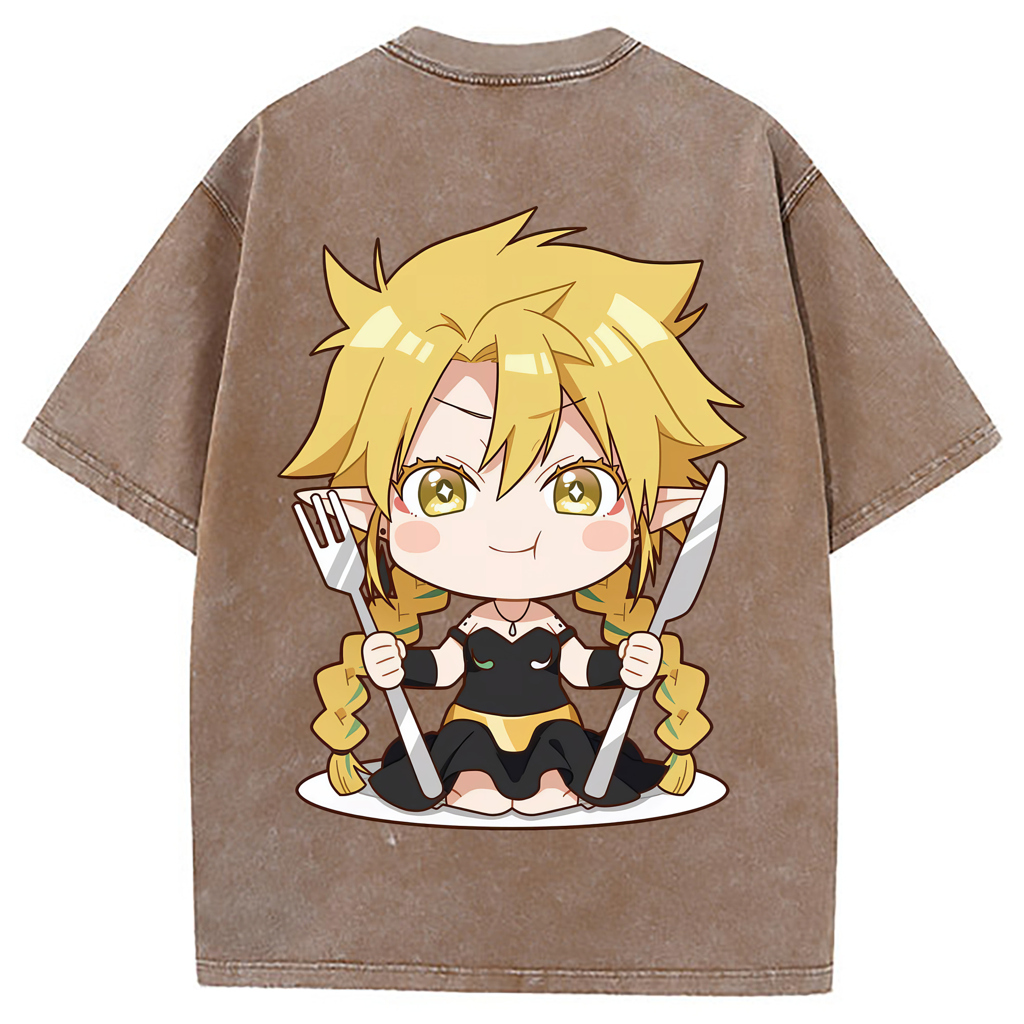 （画像用） 転スラ Regarding Reincarnated to Slime 綿100% ヴィンテージ風 半袖Tシャツ（背面プリント）