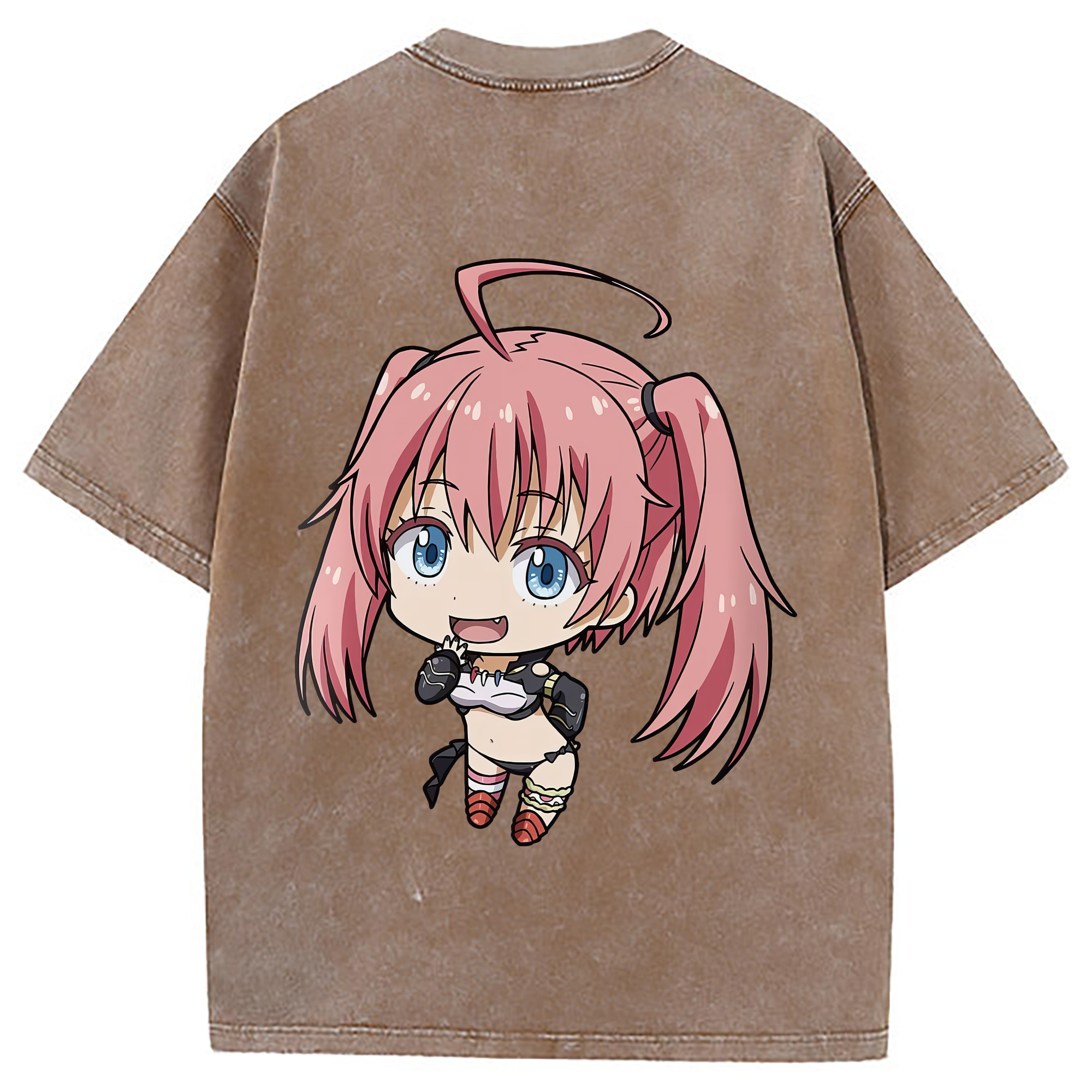 （画像用） 転スラ Regarding Reincarnated to Slime 綿100% ヴィンテージ風 半袖Tシャツ（背面プリント）