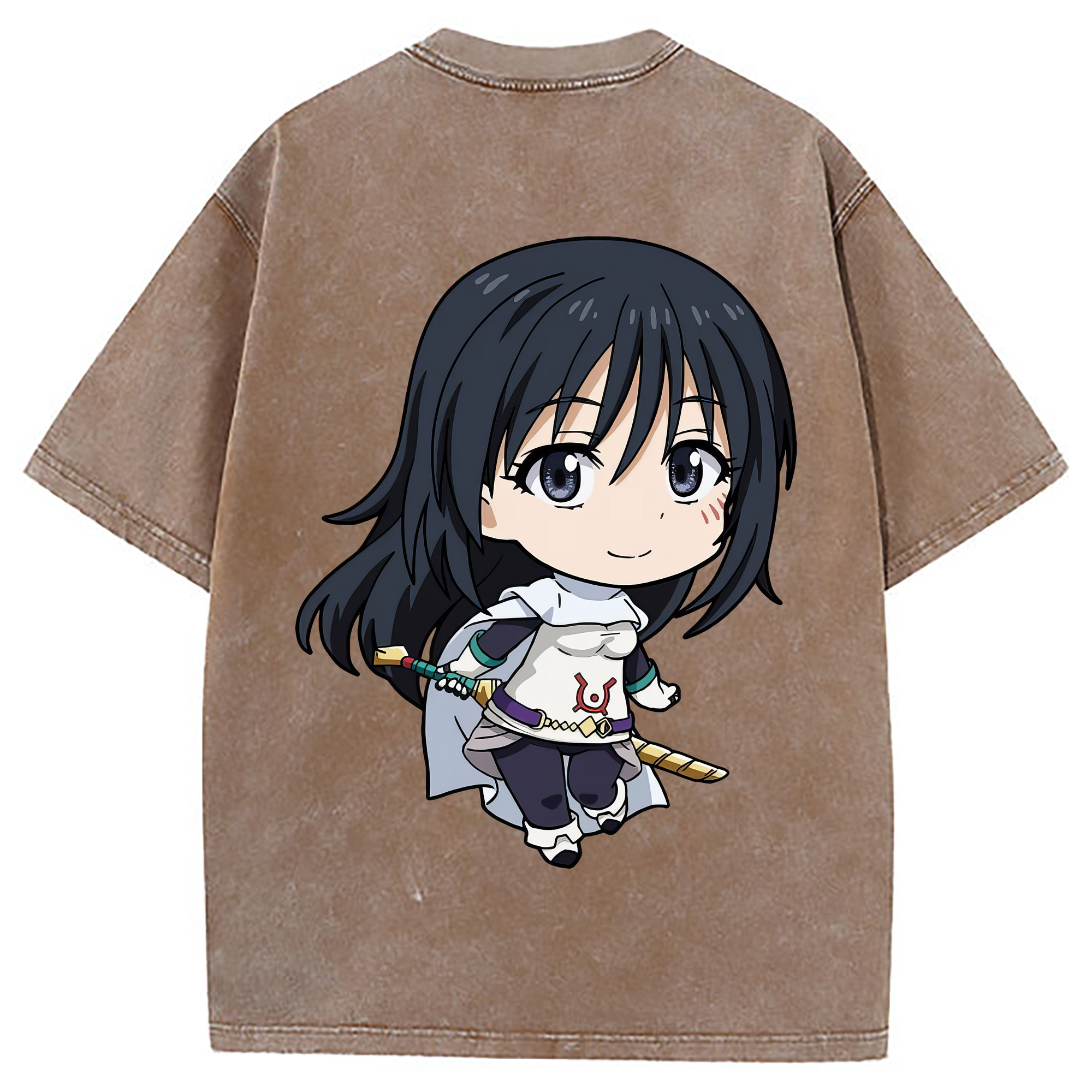 （画像用） 転スラ Regarding Reincarnated to Slime 綿100% ヴィンテージ風 半袖Tシャツ（背面プリント）