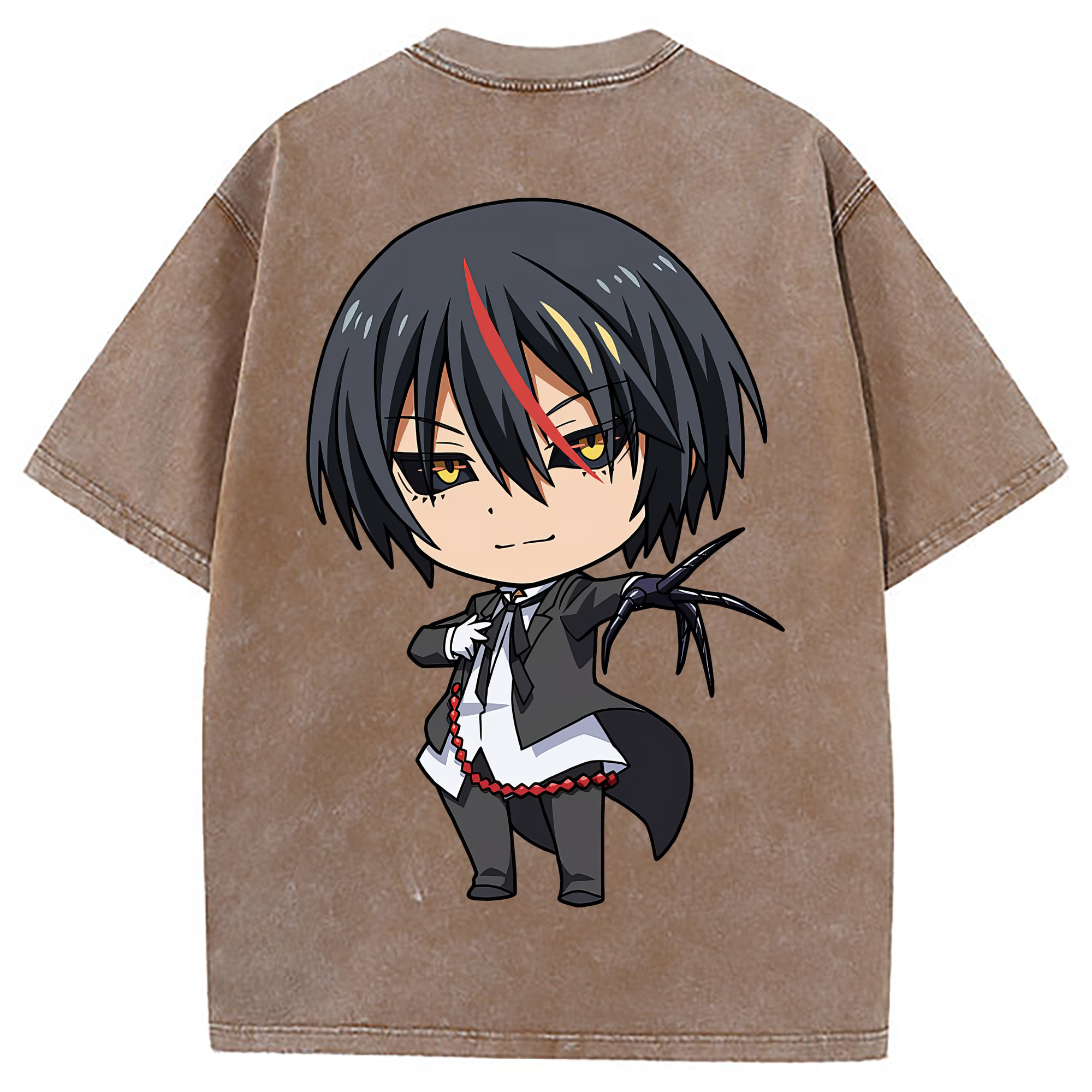 （画像用） 転スラ Regarding Reincarnated to Slime 綿100% ヴィンテージ風 半袖Tシャツ（背面プリント）