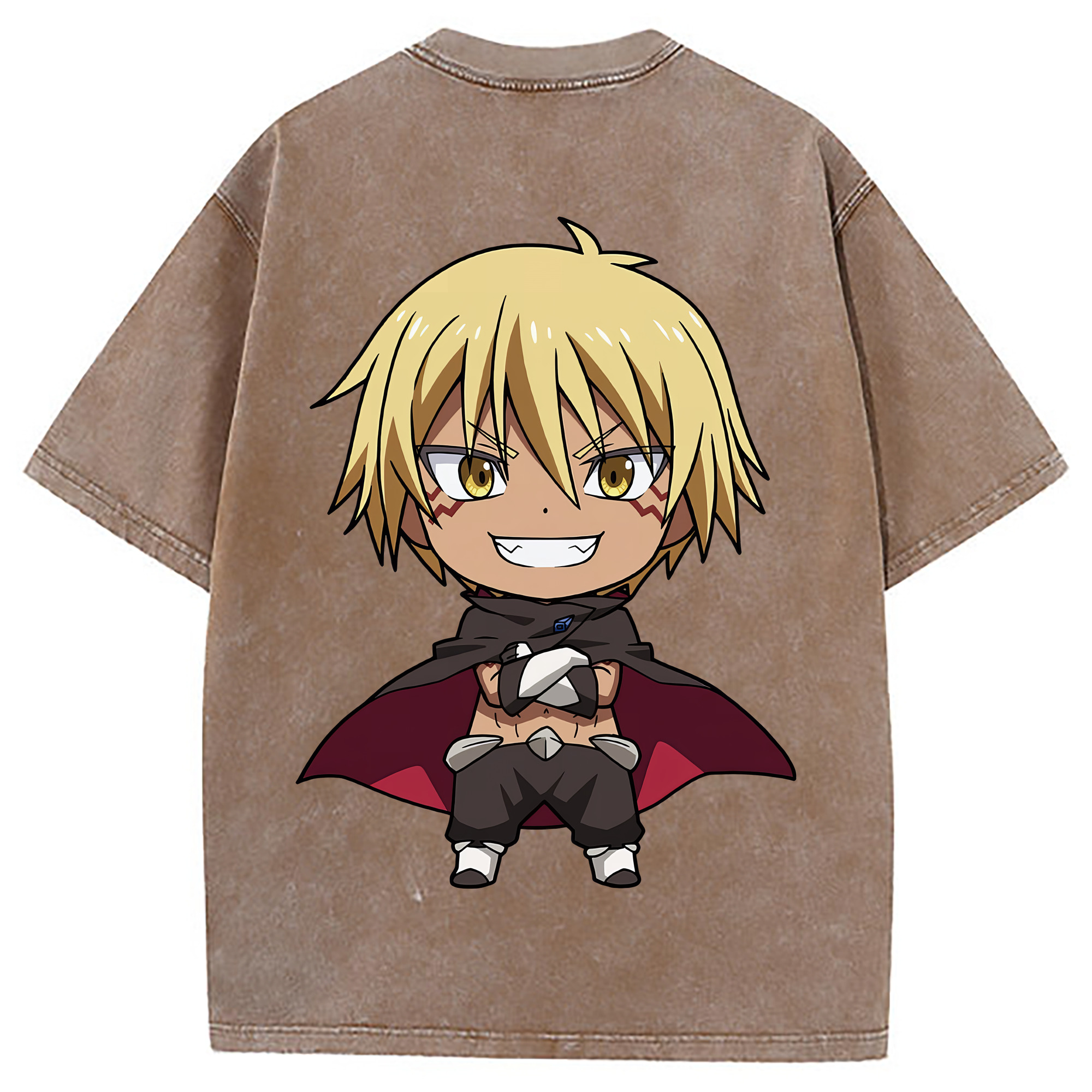（画像用） 転スラ Regarding Reincarnated to Slime 綿100% ヴィンテージ風 半袖Tシャツ（背面プリント）