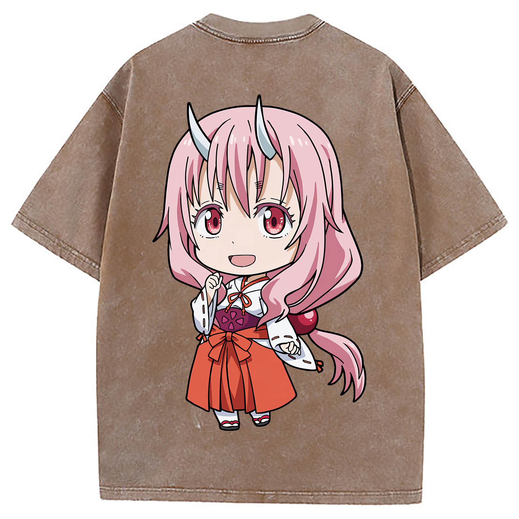 （画像用） 転スラ Regarding Reincarnated to Slime 綿100% ヴィンテージ風 半袖Tシャツ（背面プリント）