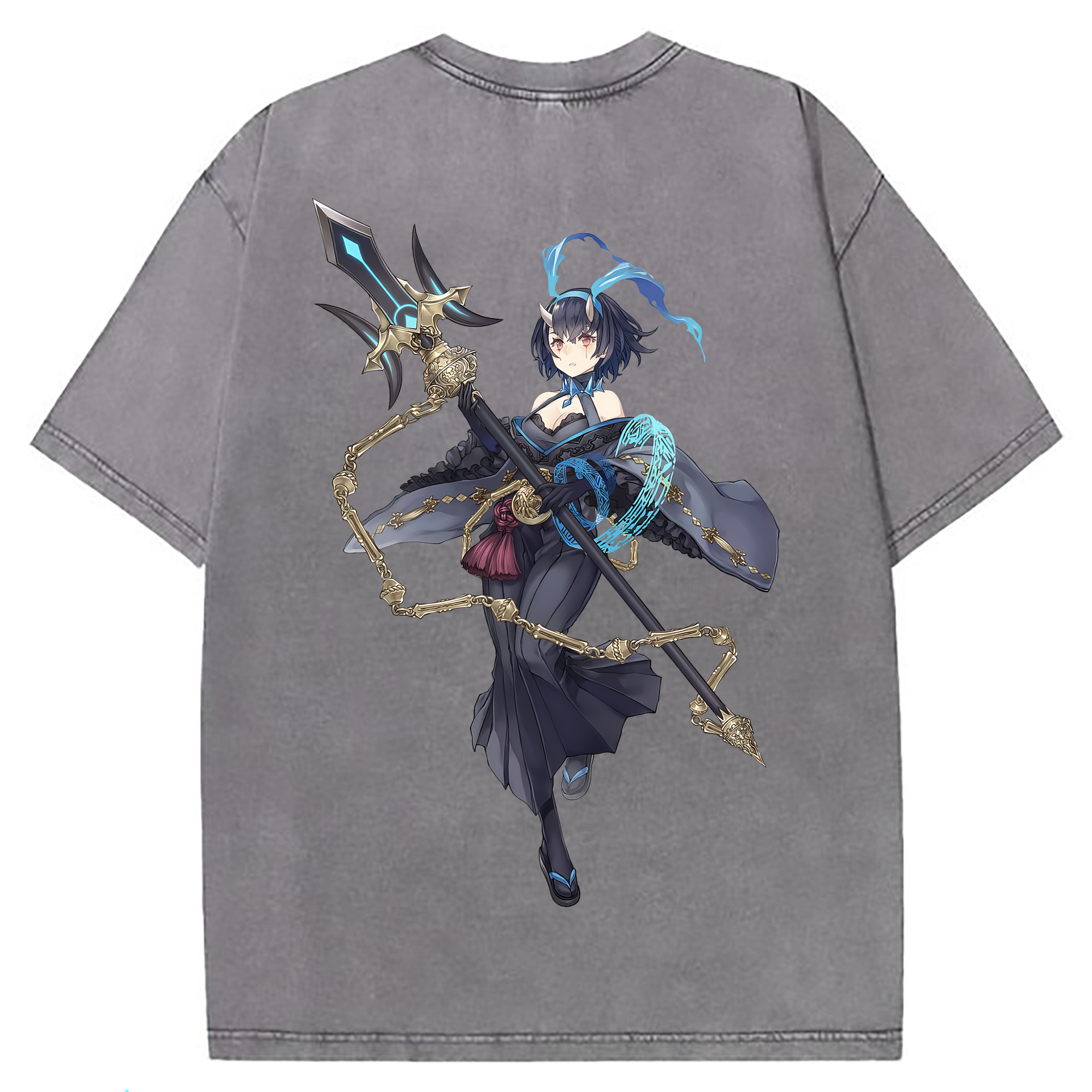 （画像用） 転スラ Regarding Reincarnated to Slime 綿100% ヴィンテージ風 半袖Tシャツ（背面プリント）